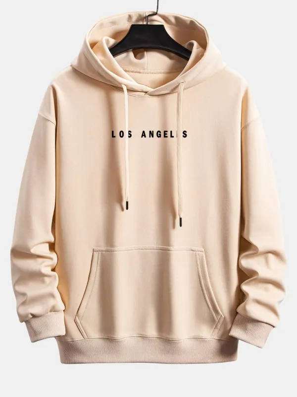 Los Angeles Print Relax Fit Hoodie sold by Hoooyi