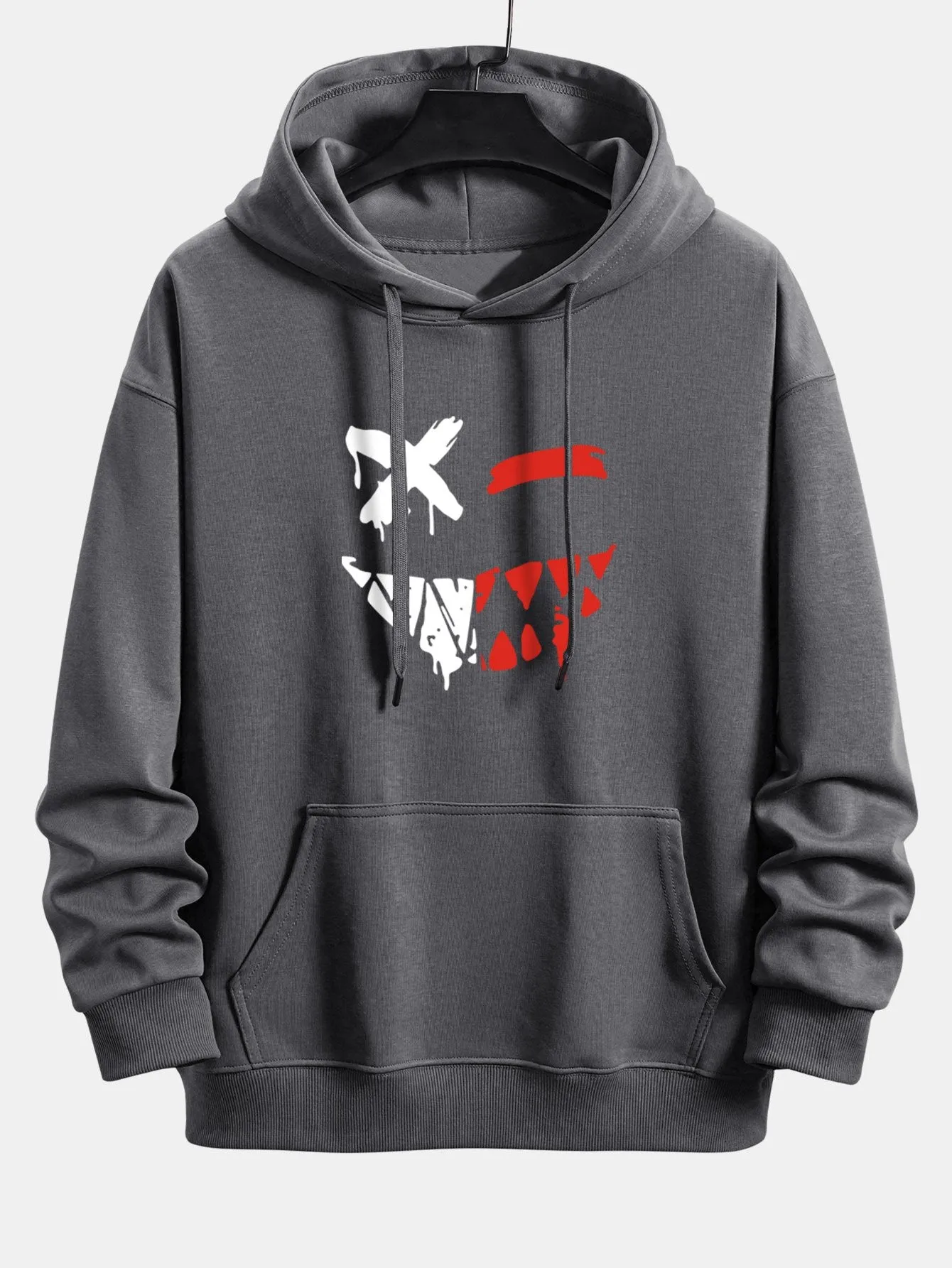Dissolving Evil Smiley Face Print Relax Fit Hoodie sold by Hoooyi product image thumbnail 2