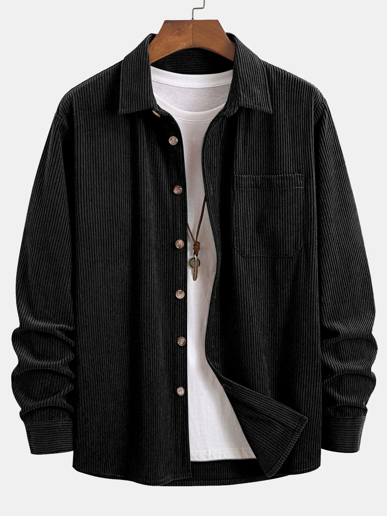 Corduroy Button Up Shirt sold by Hoooyi product image thumbnail 3