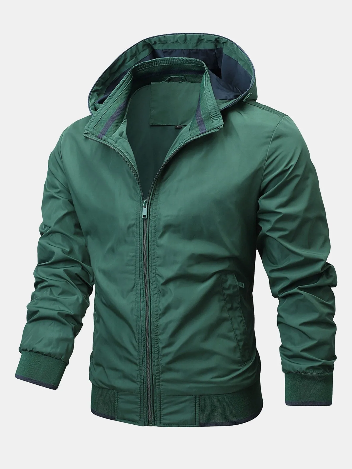 Contrast Detachable Hooded Jacket sold by Hoooyi product image thumbnail 3