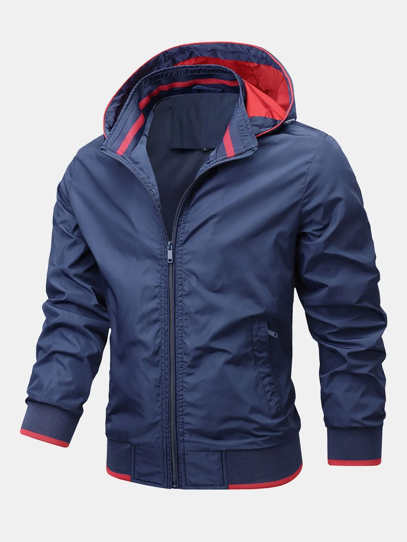 Contrast Detachable Hooded Jacket sold by Hoooyi product image thumbnail 5