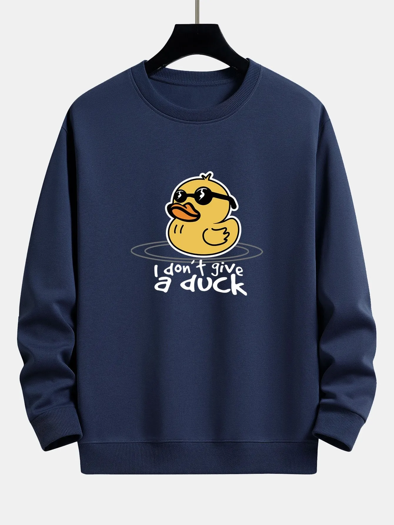 Yellow Duck With Sunglasses Print Relax Fit Sweatshirt sold by Hoooyi product image thumbnail 5