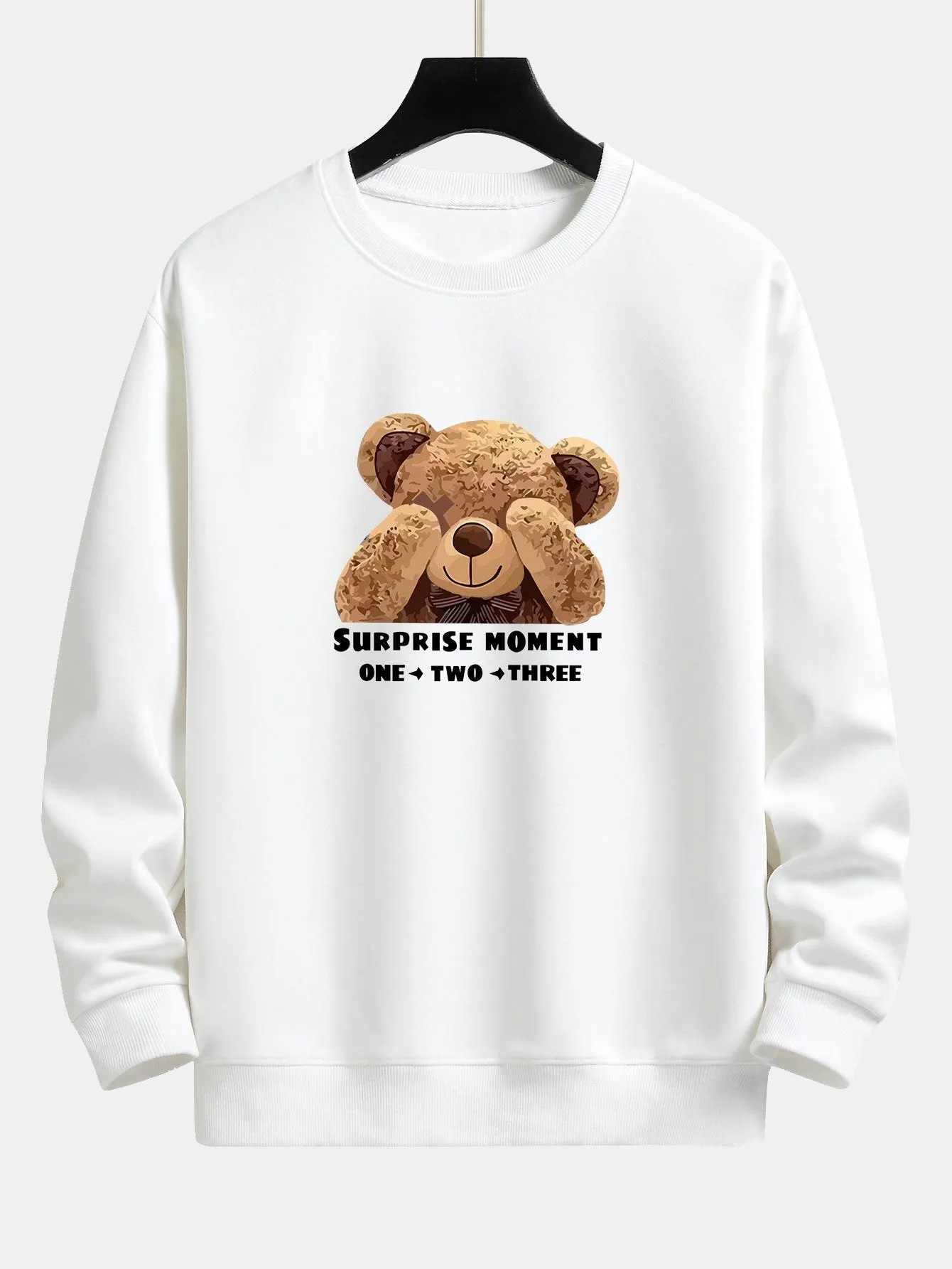 Slogan Bear Slogan Print Relax Fit Sweatshirt sold by Hoooyi product image thumbnail 2