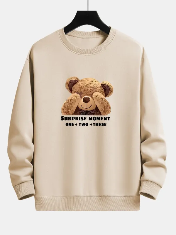 Slogan Bear Slogan Print Relax Fit Sweatshirt sold by Hoooyi