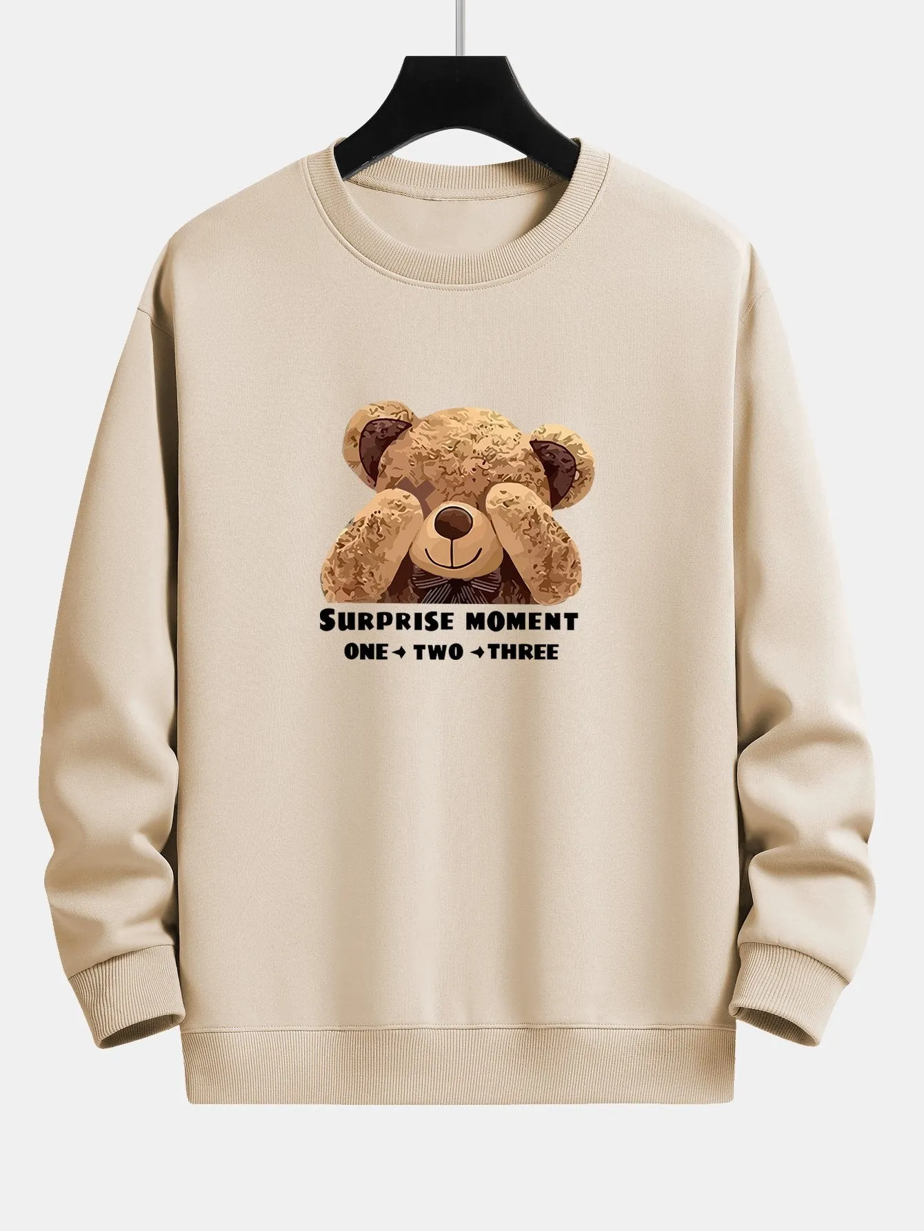 Slogan Bear Slogan Print Relax Fit Sweatshirt sold by Hoooyi