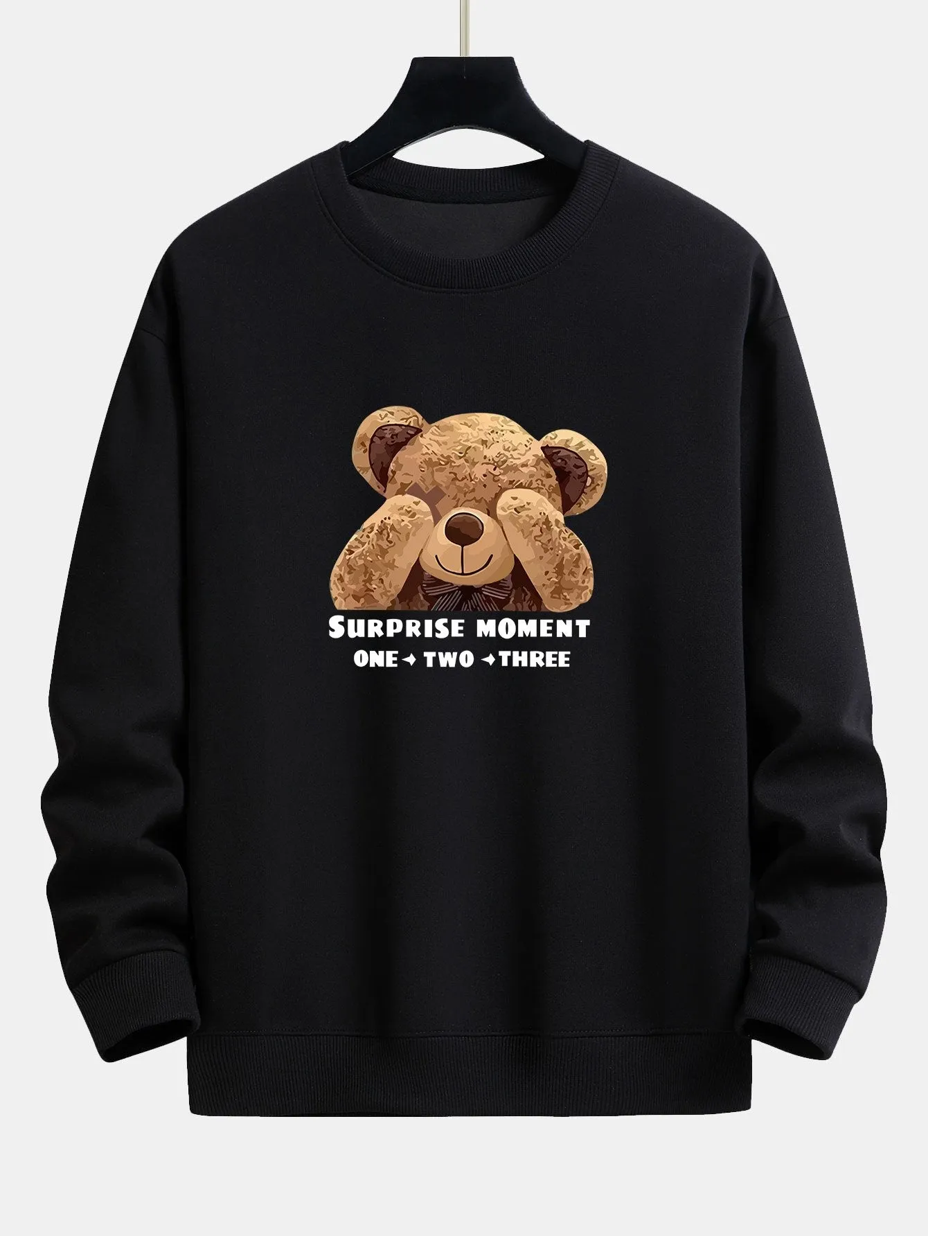 Slogan Bear Slogan Print Relax Fit Sweatshirt sold by Hoooyi product image thumbnail 5