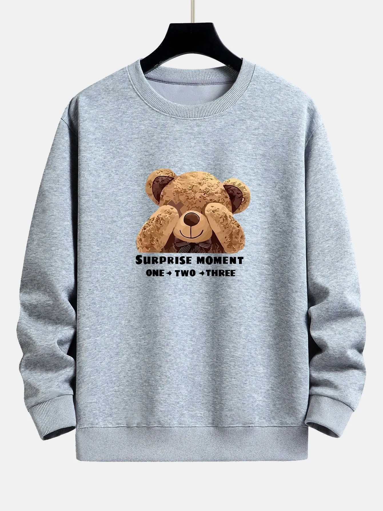 Slogan Bear Slogan Print Relax Fit Sweatshirt sold by Hoooyi product image thumbnail 4