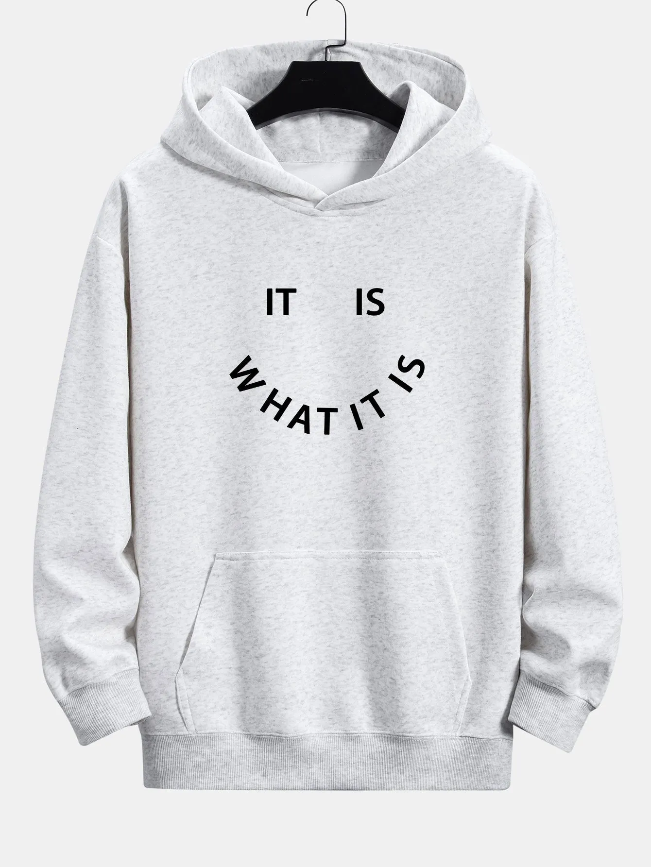 It Is What It Is Print Relax Fit Hoodie sold by Hoooyi product image thumbnail 5