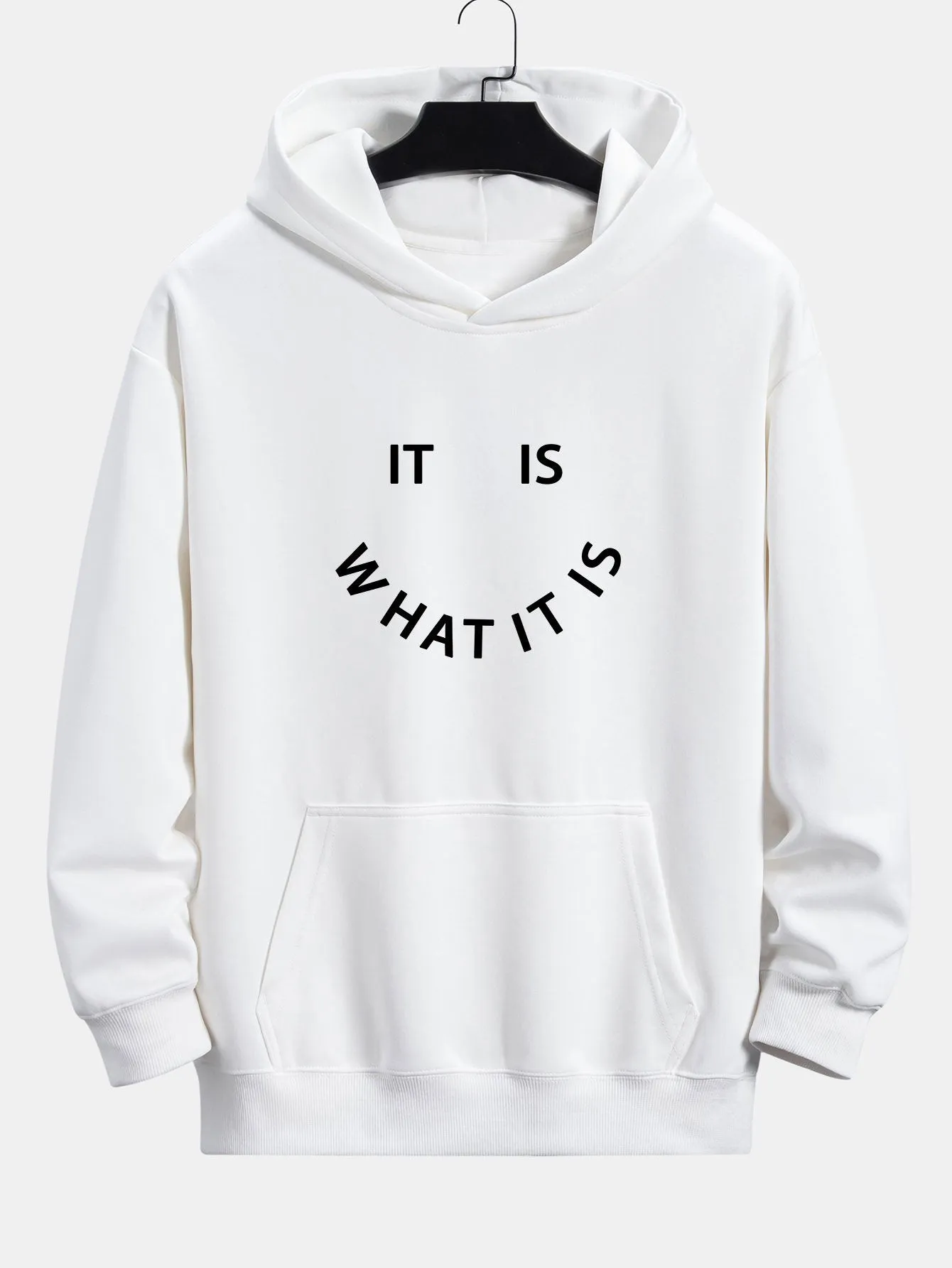 It Is What It Is Print Relax Fit Hoodie sold by Hoooyi product image thumbnail 2