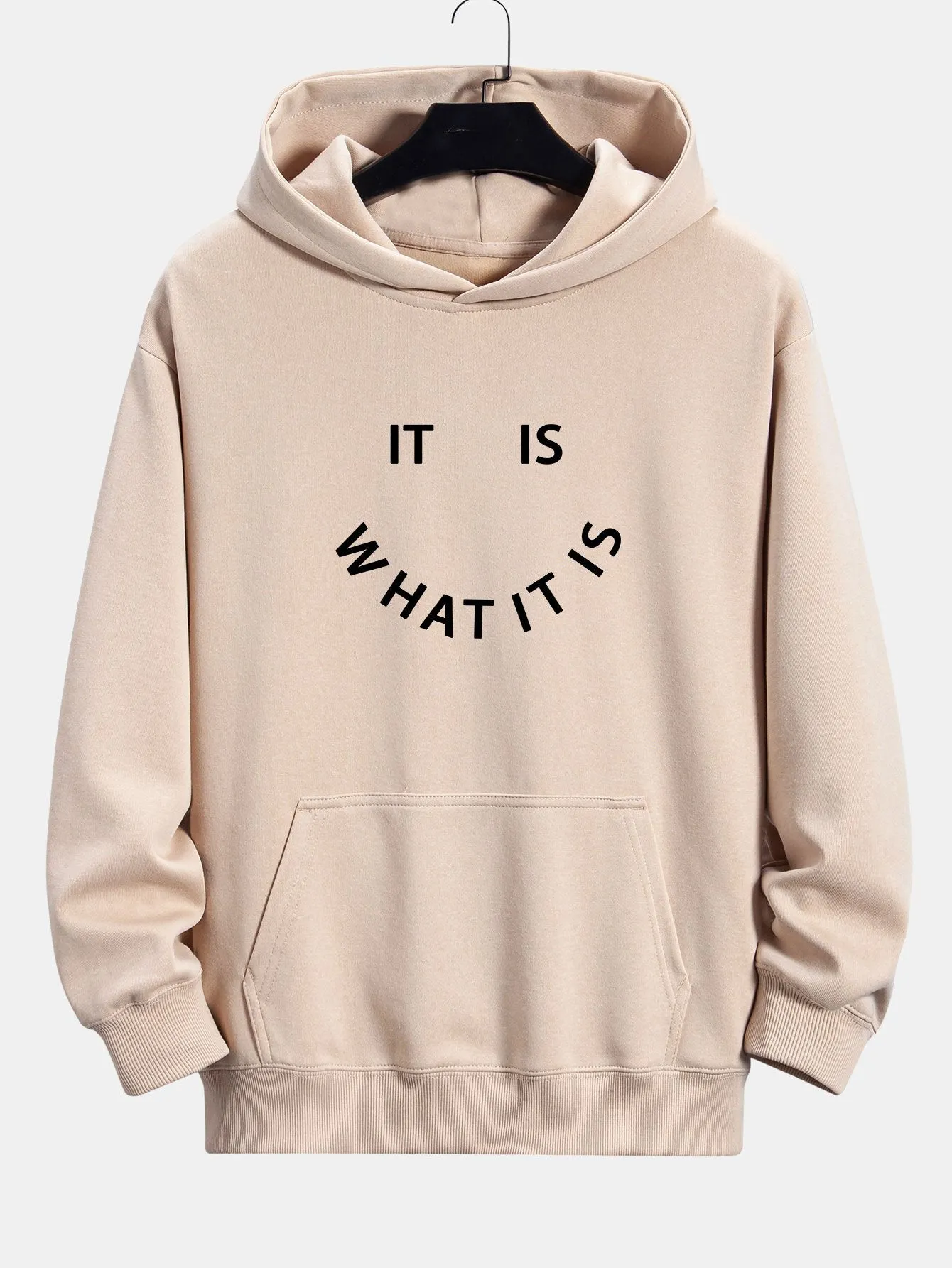 It Is What It Is Print Relax Fit Hoodie sold by Hoooyi product image thumbnail 4
