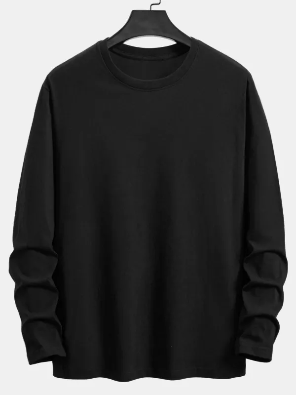 Basic Long Sleeve Cotton T-Shirt sold by Hoooyi