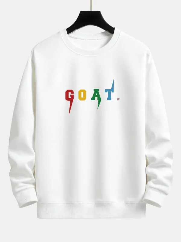 Goat Print Relax Fit Sweatshirt sold by Hoooyi