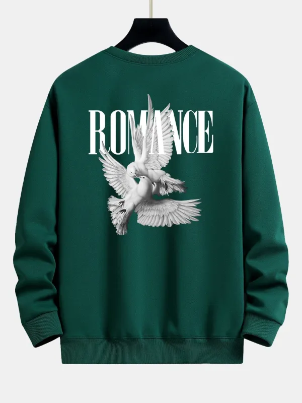 Romantic Doves Back Print Relax Fit Sweatshirt sold by Hoooyi