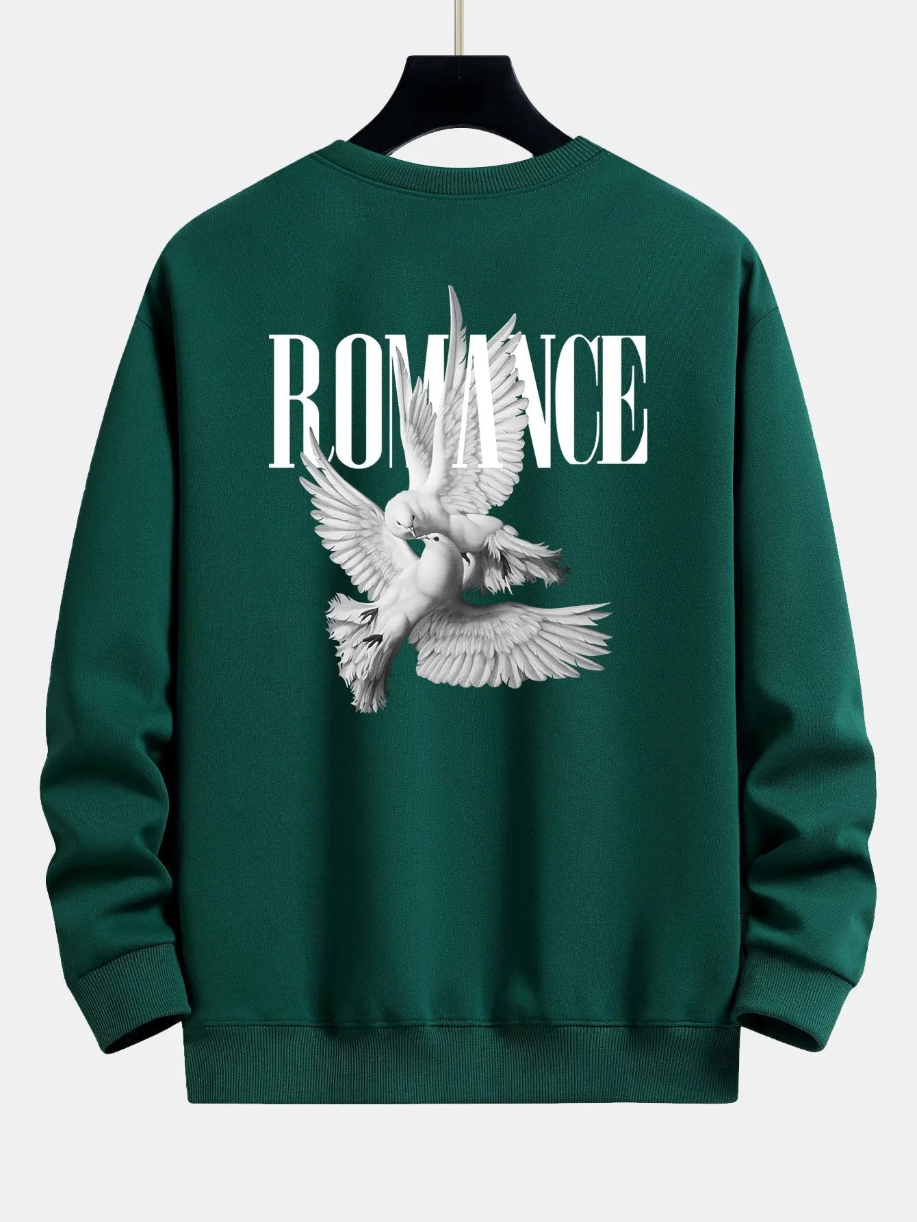 Romantic Doves Back Print Relax Fit Sweatshirt sold by Hoooyi