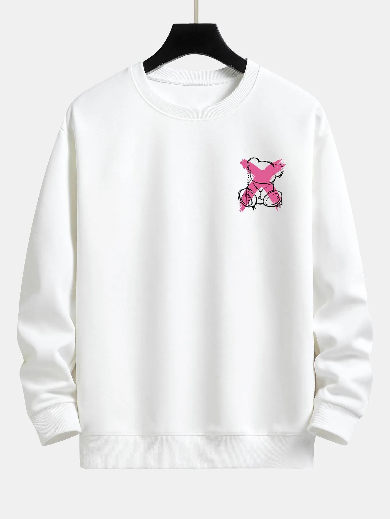 Graffiti Bear Print Relax Fit Sweatshirt sold by Hoooyi product image thumbnail 2