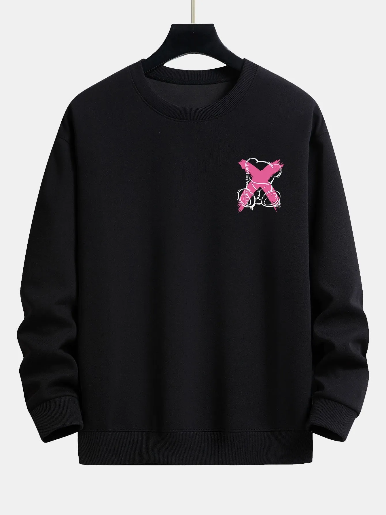 Graffiti Bear Print Relax Fit Sweatshirt sold by Hoooyi product image thumbnail 4