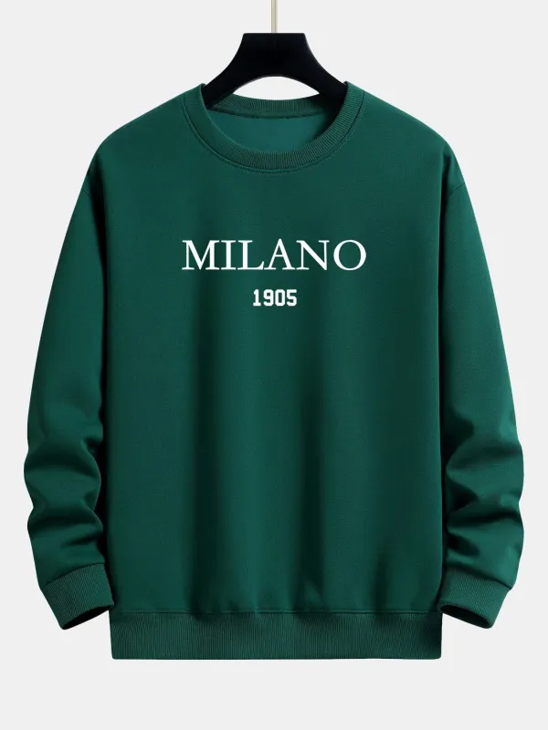 Milano Print Relax Fit Sweatshirt made by Hoooyi