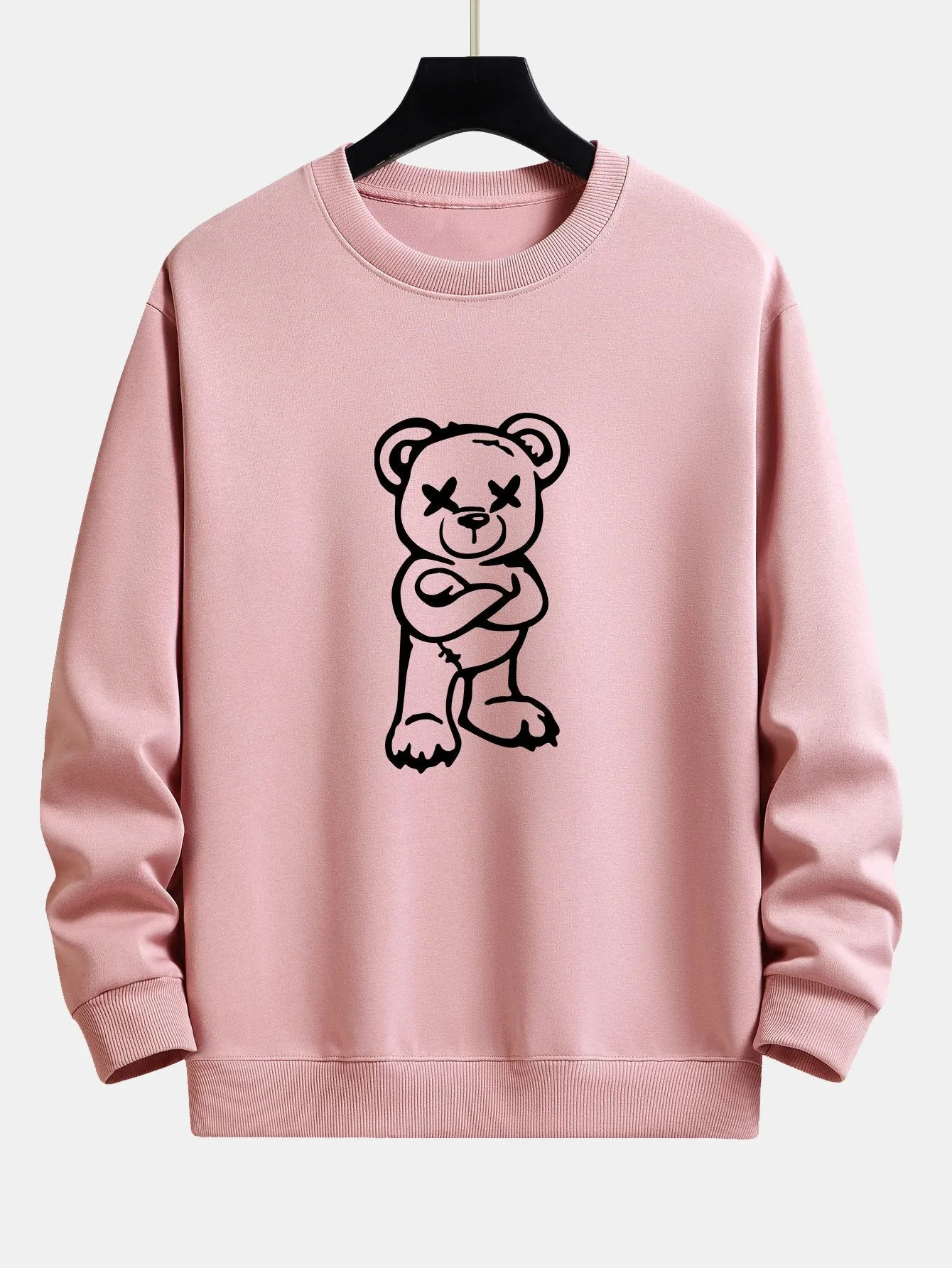 Bear Print Relax Fit Sweatshirt sold by Hoooyi product image thumbnail 3