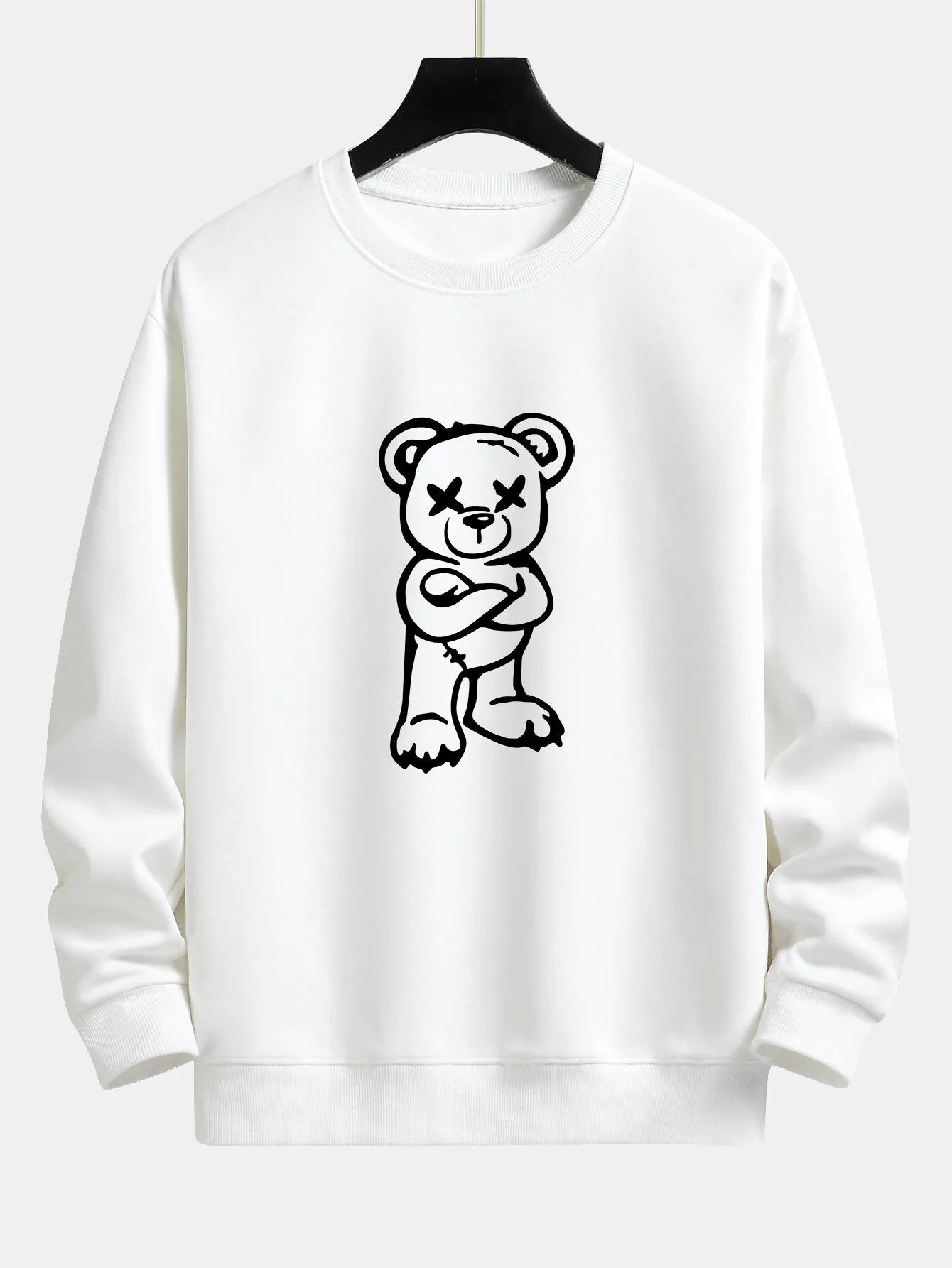 Bear Print Relax Fit Sweatshirt sold by Hoooyi product image thumbnail 2