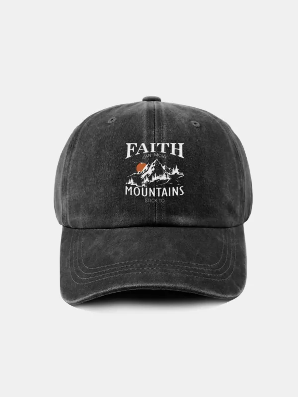 Sunrise Mountain Climbing Pattern Classic Retro Washed Cotton Baseball Cap sold by Hoooyi