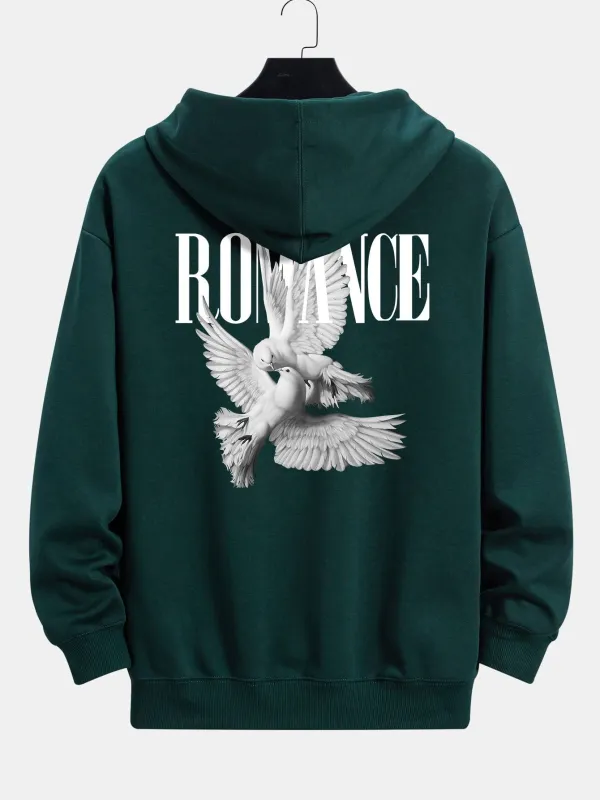 Romantic Doves Back Print Relax Fit Hoodie sold by Hoooyi