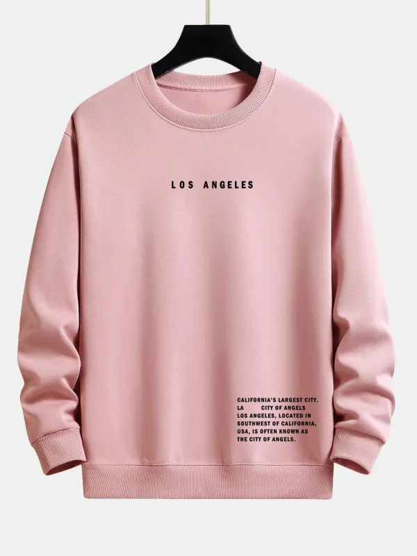 Los Angeles Slogan Print Relax Fit Sweatshirt sold by Hoooyi