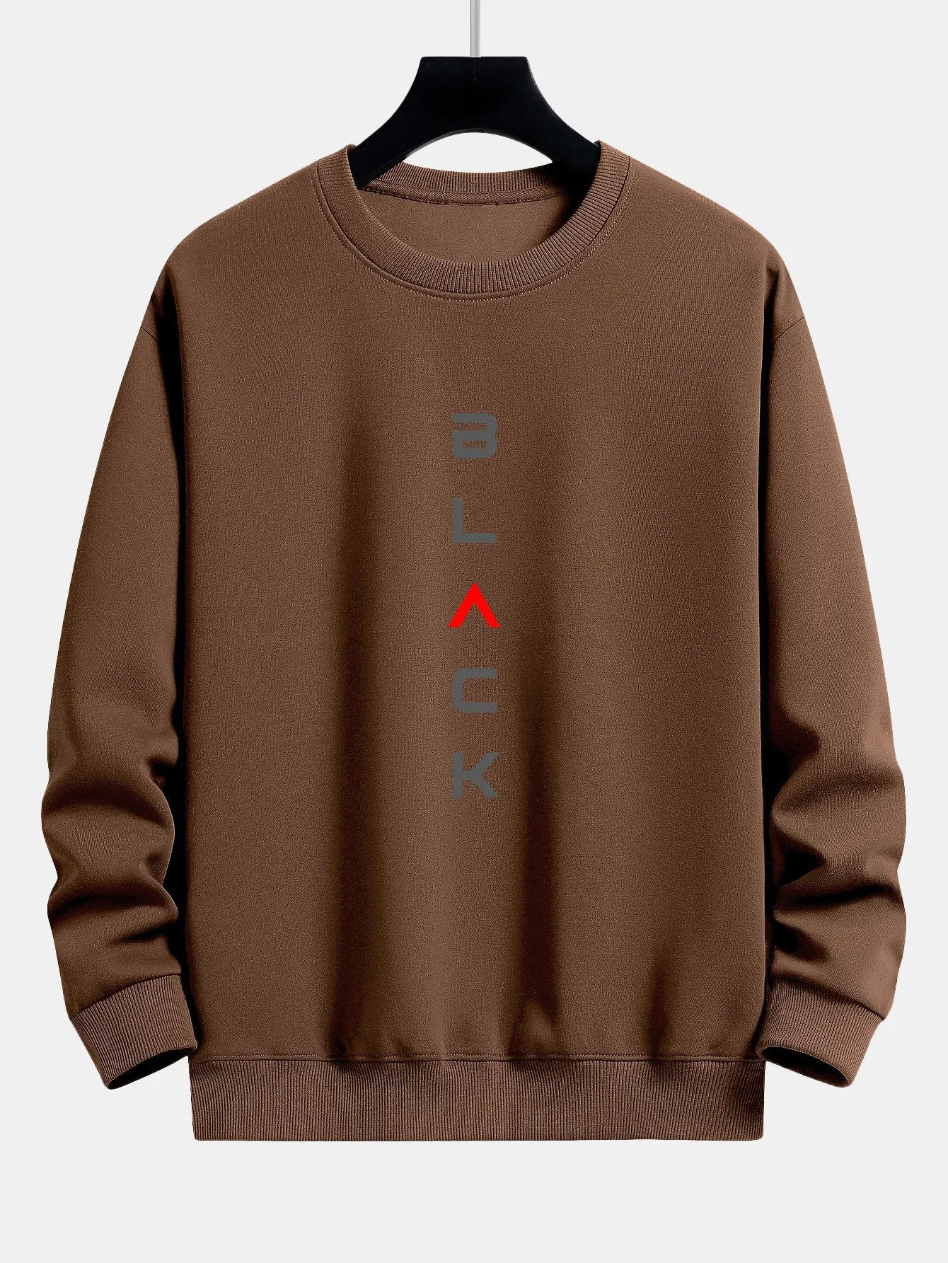 Black Print Relax Fit Sweatshirt sold by Hoooyi product image thumbnail 3