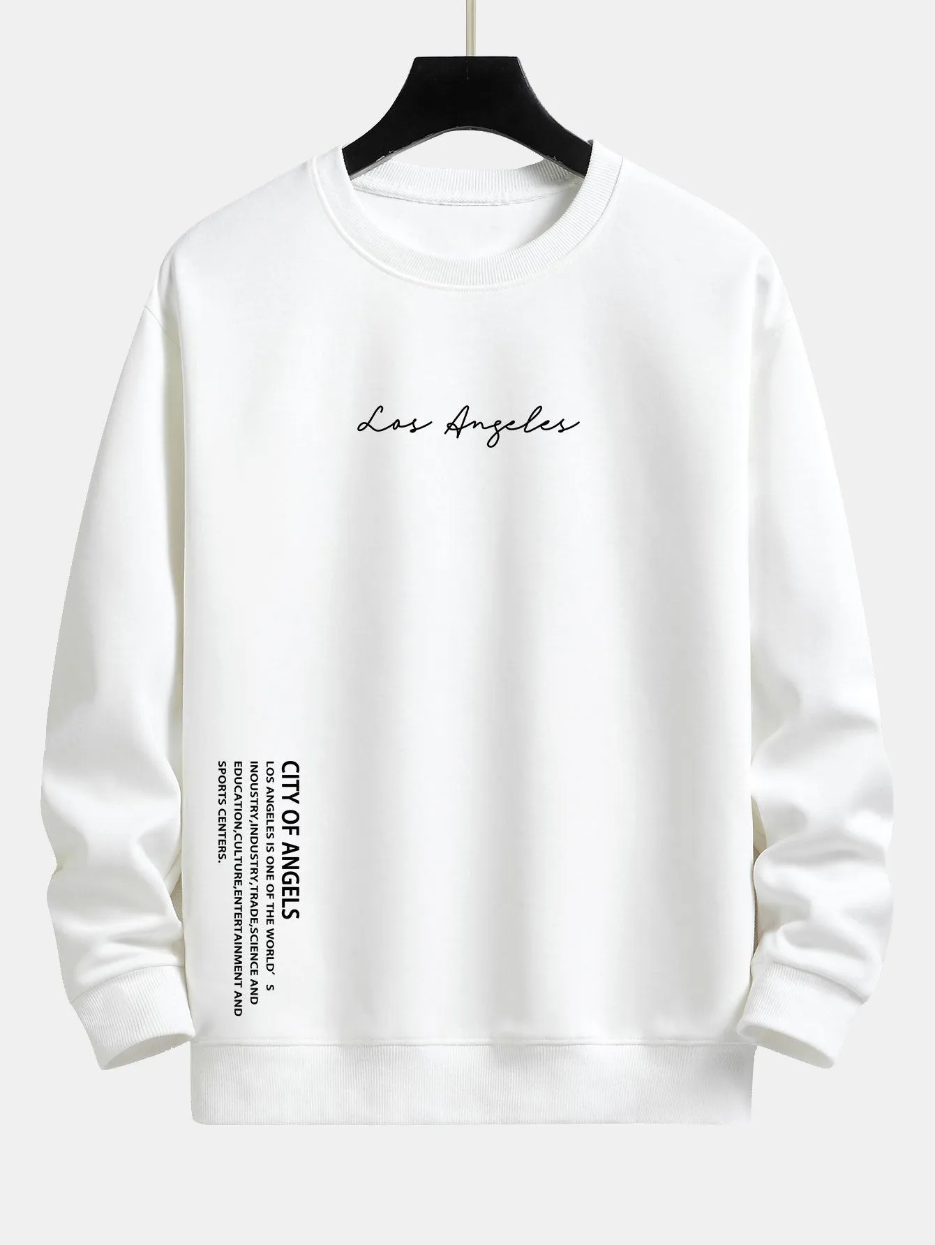 Los Angeles Slogan Print Relax Fit Sweatshirt sold by Hoooyi product image thumbnail 5