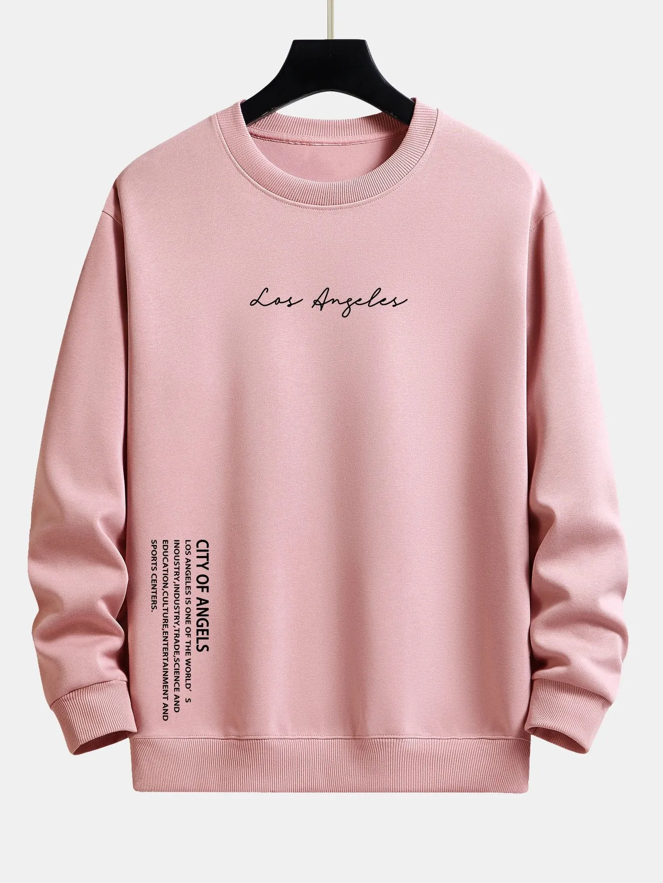 Los Angeles Slogan Print Relax Fit Sweatshirt sold by Hoooyi