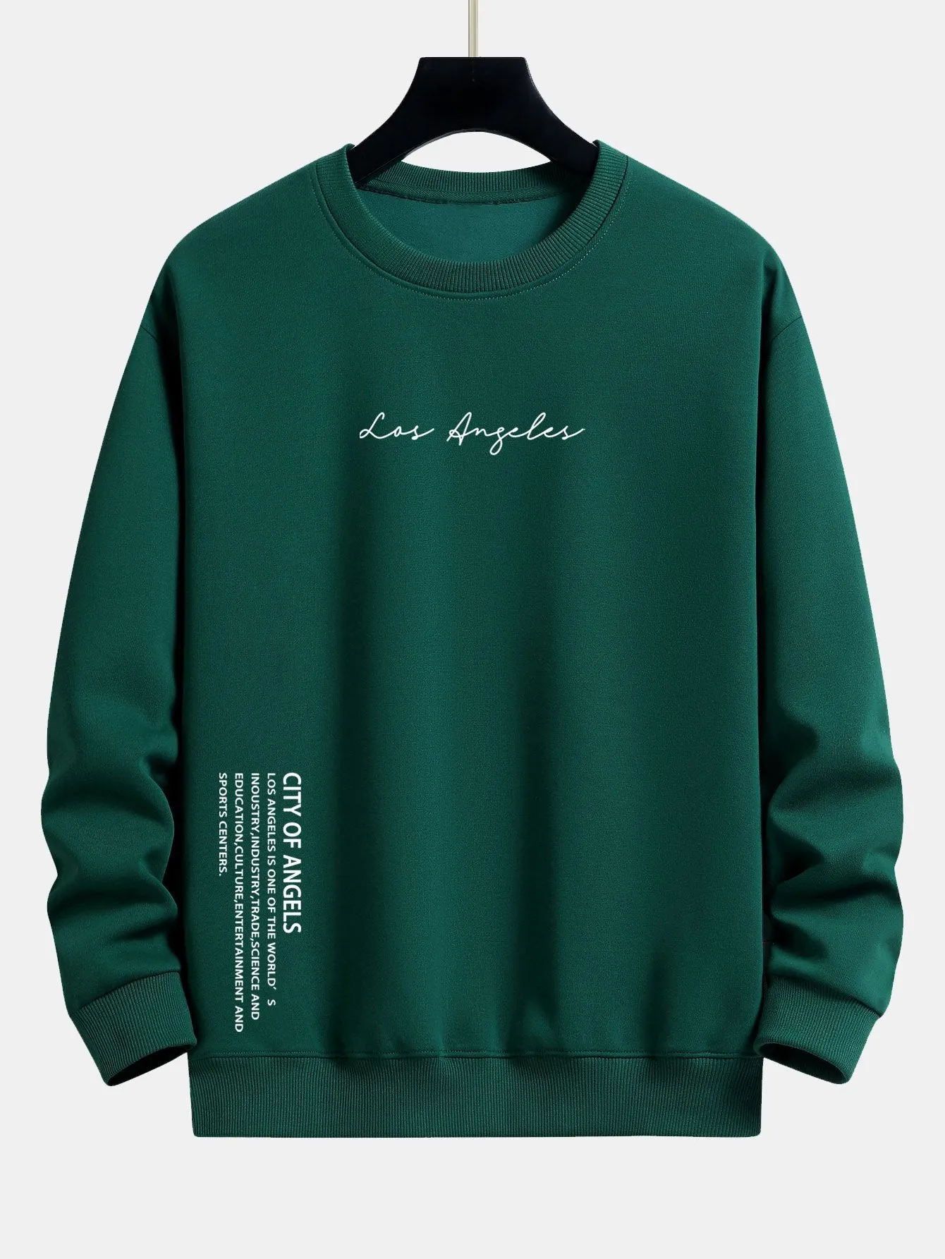 Los Angeles Slogan Print Relax Fit Sweatshirt sold by Hoooyi product image thumbnail 4