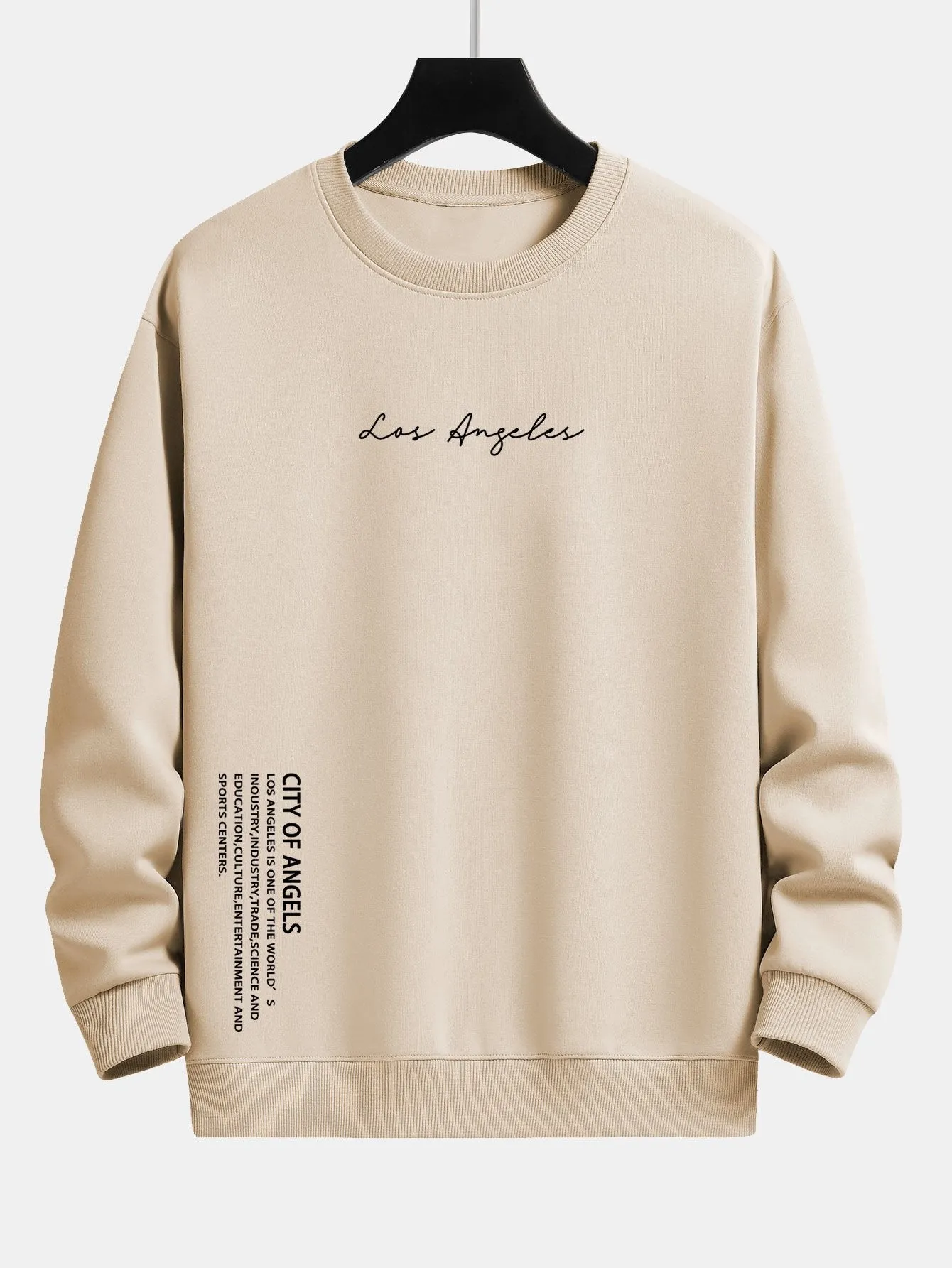 Los Angeles Slogan Print Relax Fit Sweatshirt sold by Hoooyi product image thumbnail 2