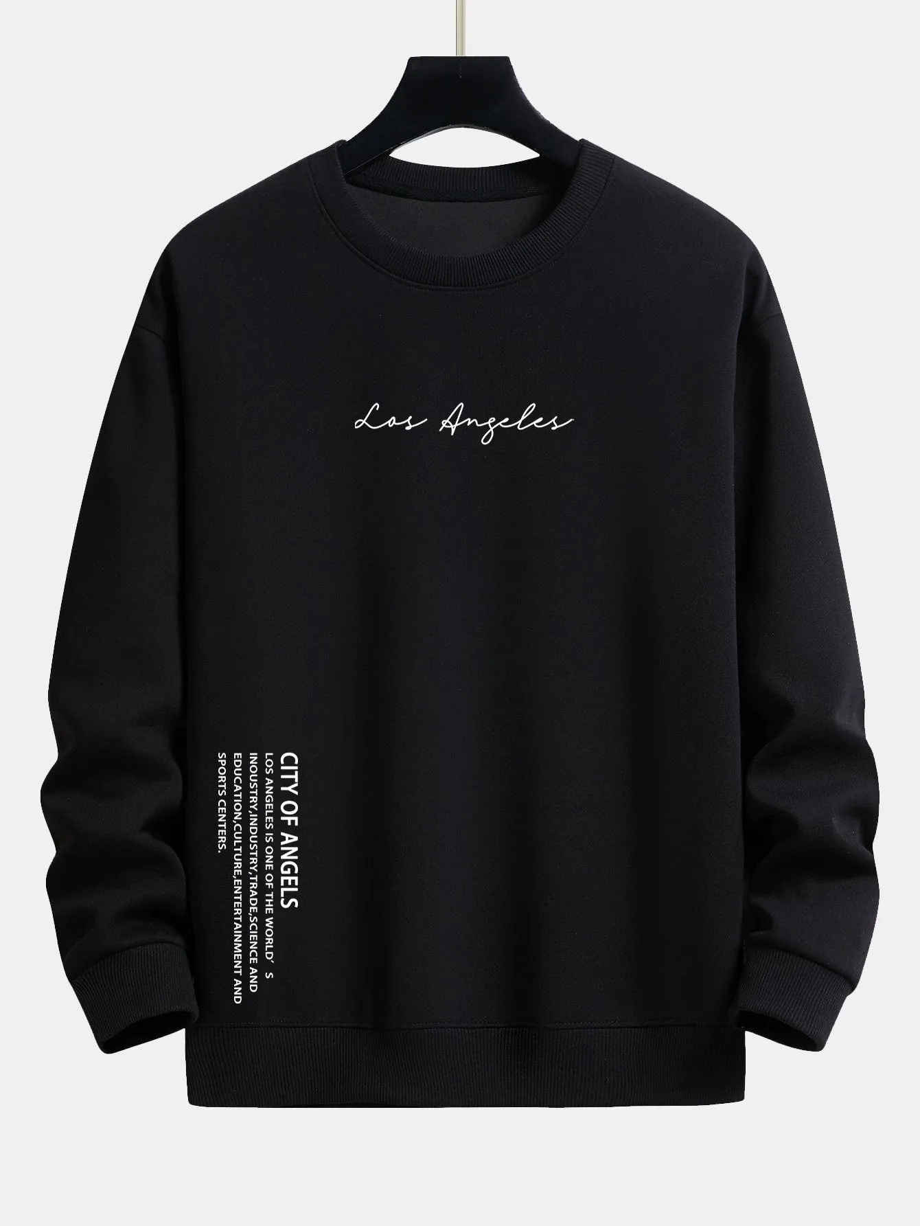 Los Angeles Slogan Print Relax Fit Sweatshirt sold by Hoooyi product image thumbnail 3