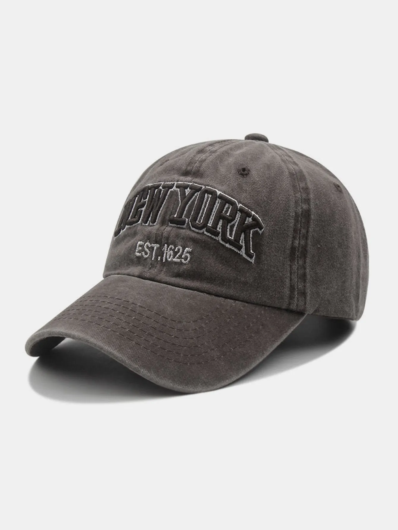 New York Embroidery Washed Distressed Cotton Baseball Cap sold by Hoooyi