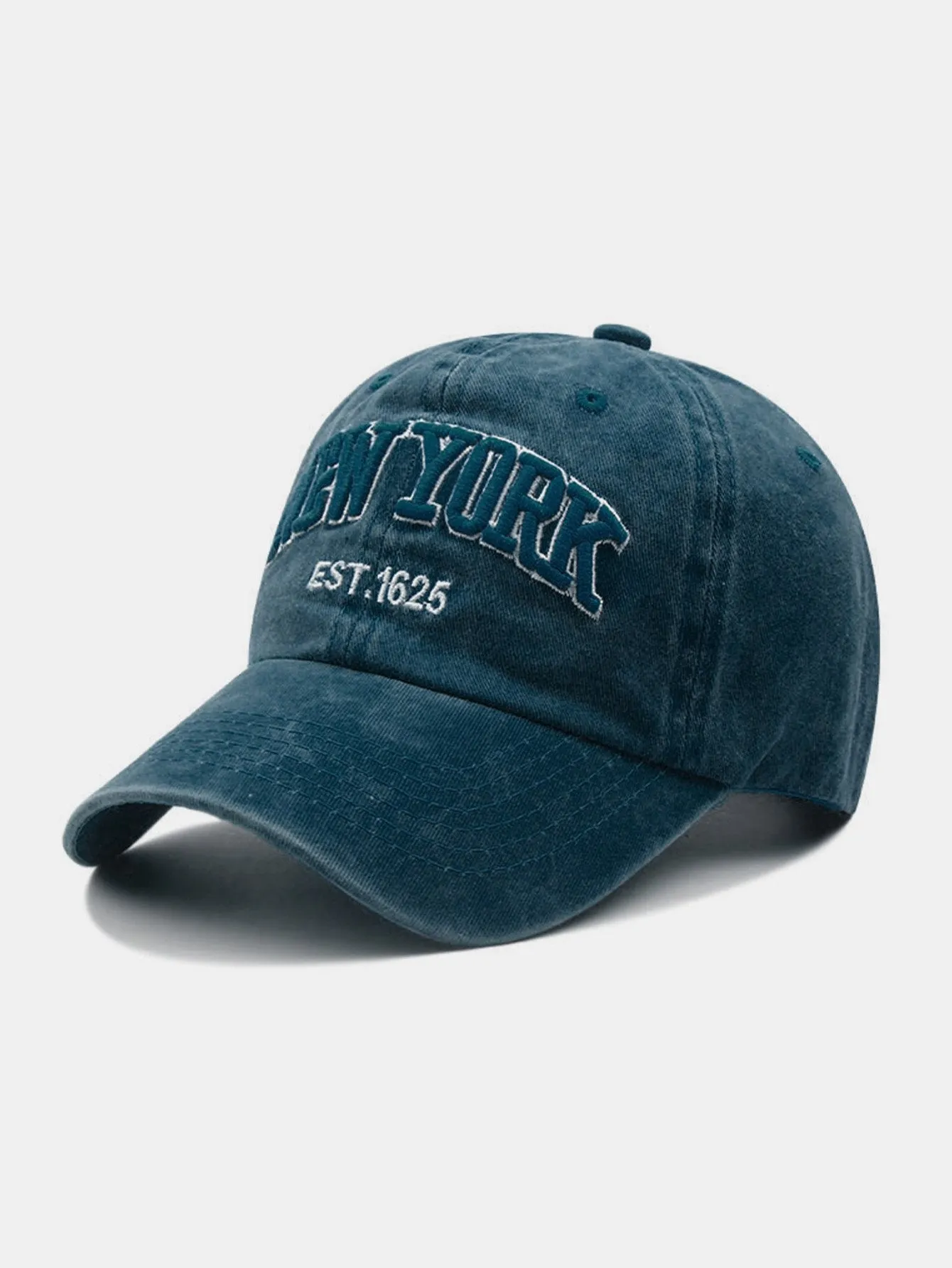 New York Embroidery Washed Distressed Cotton Baseball Cap sold by Hoooyi product image thumbnail 2