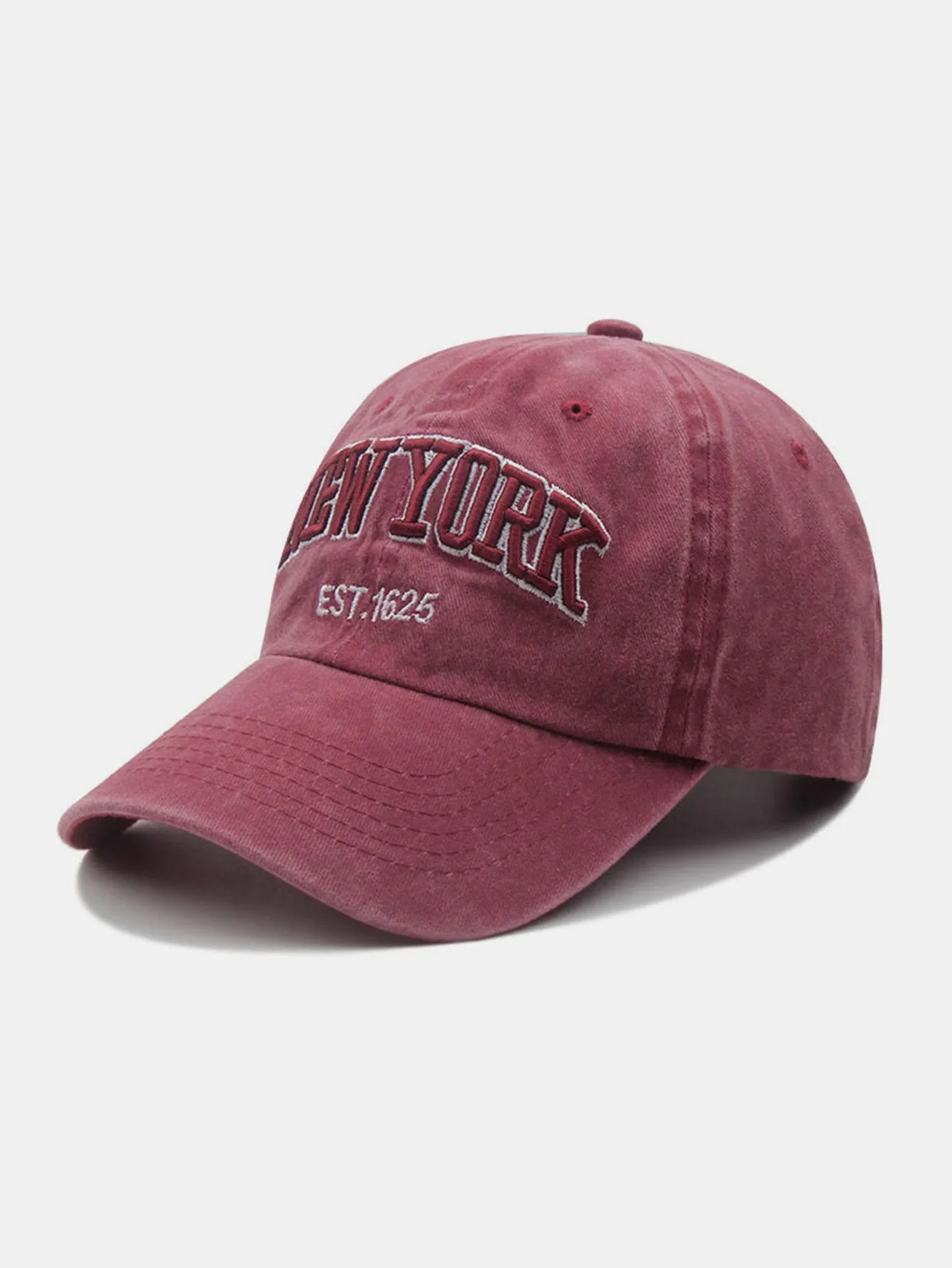 New York Embroidery Washed Distressed Cotton Baseball Cap sold by Hoooyi product image thumbnail 5