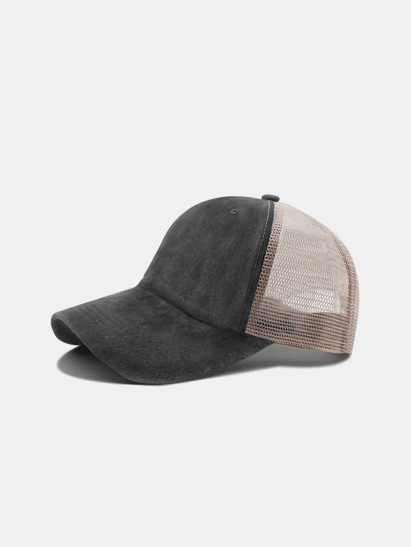 Washed Distressed Mesh Cotton Baseball Cap sold by Hoooyi product image thumbnail 3
