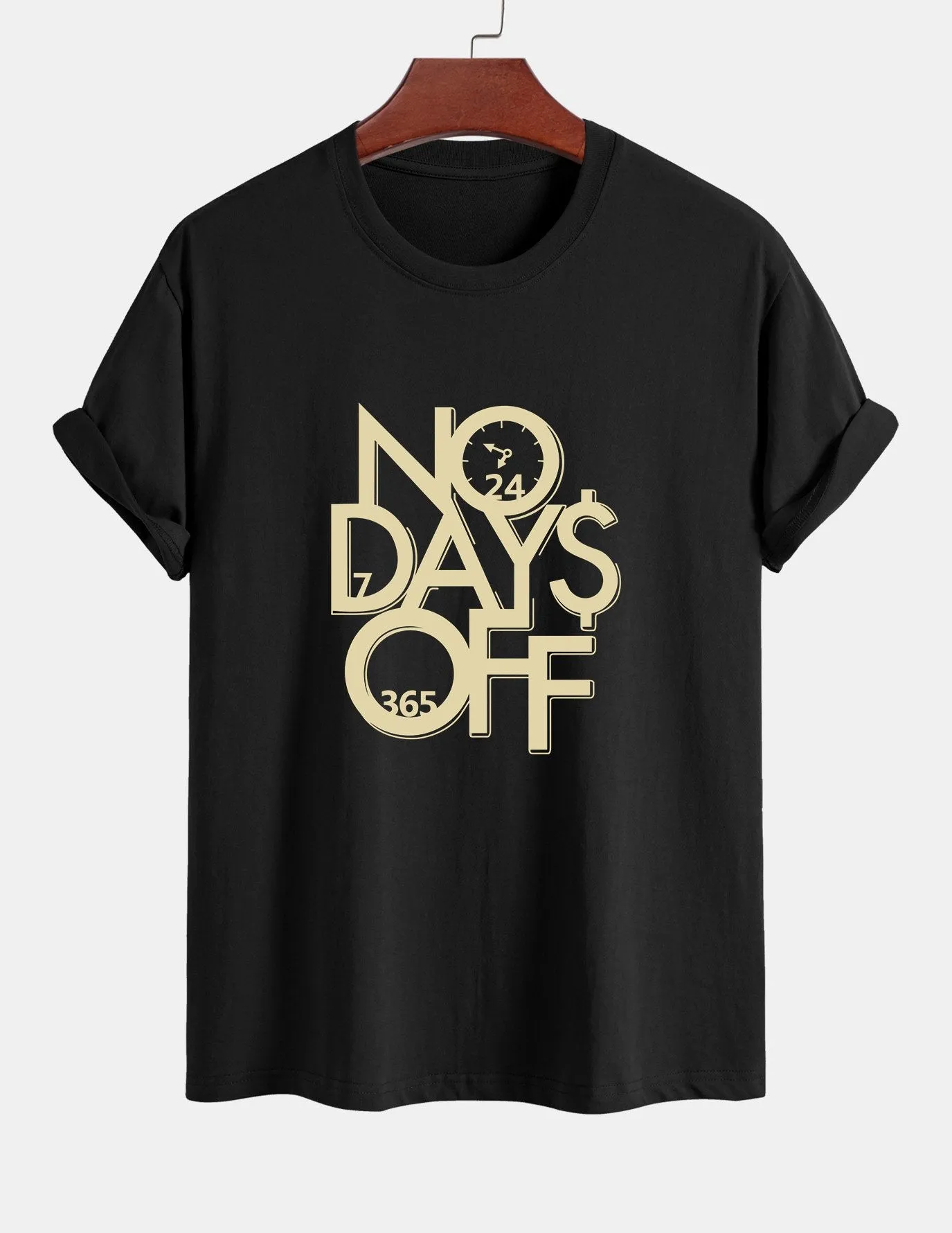 Regular Fit Slogan Print Cotton T-Shirt sold by Hoooyi product image thumbnail 2