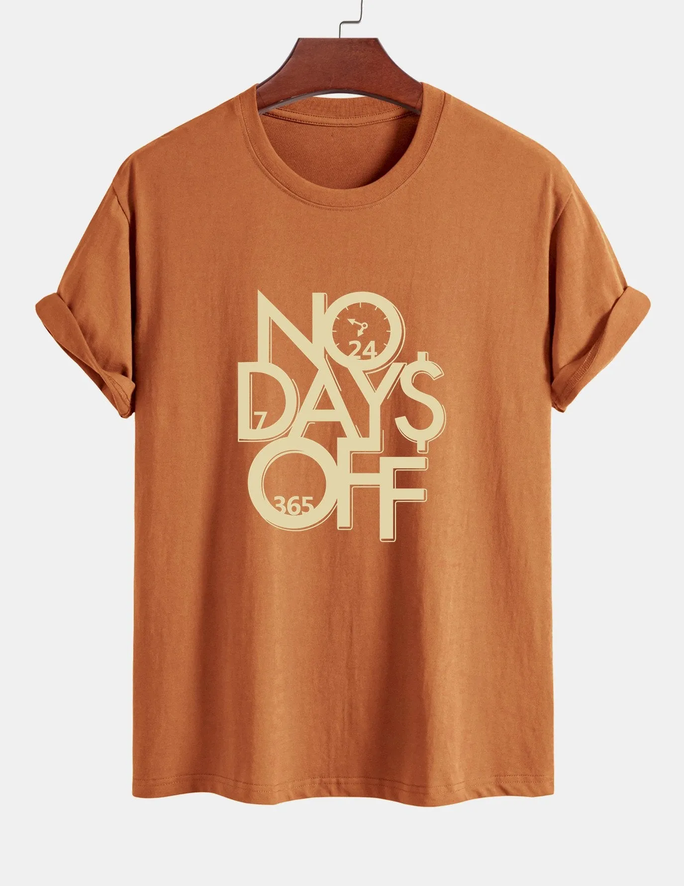 Regular Fit Slogan Print Cotton T-Shirt sold by Hoooyi product image thumbnail 4