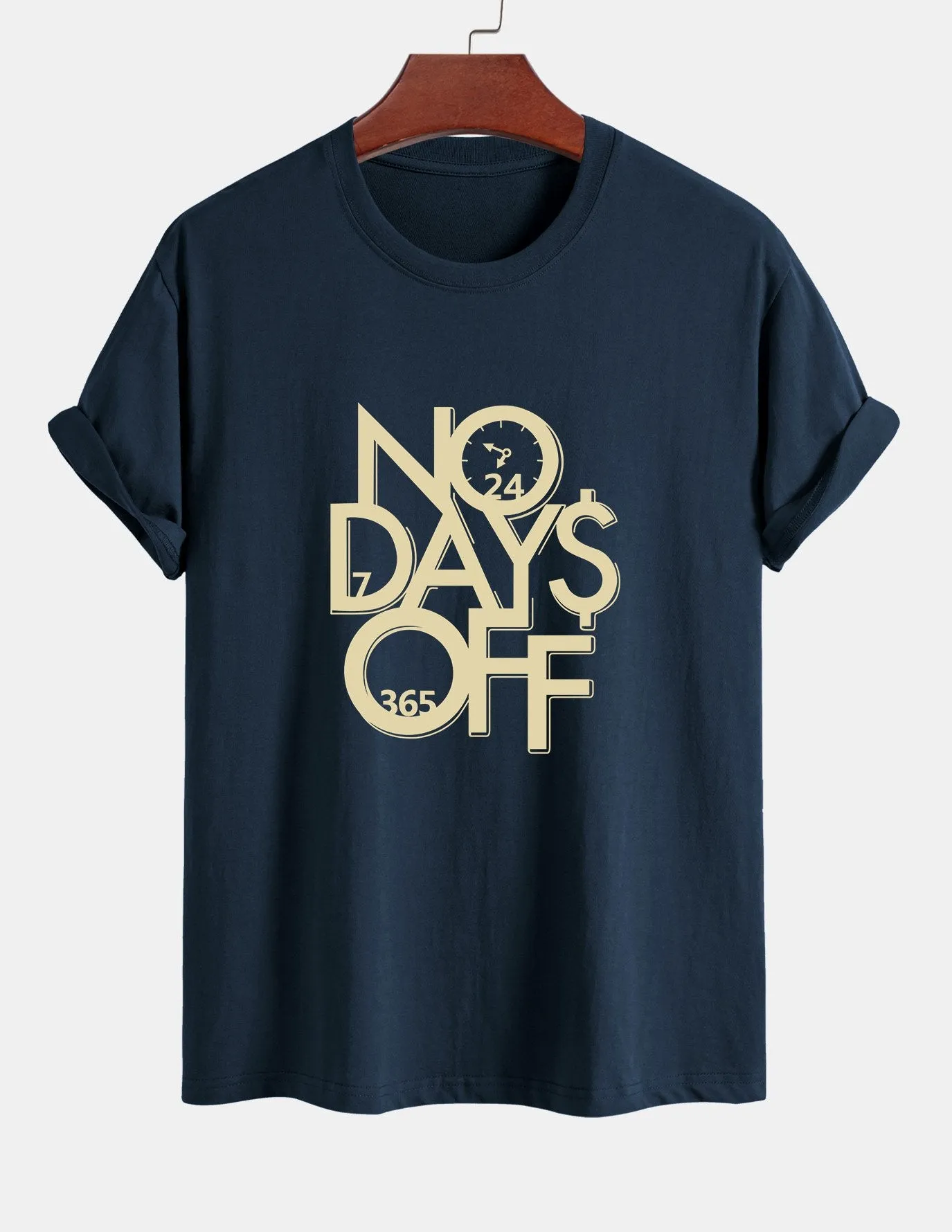 Regular Fit Slogan Print Cotton T-Shirt sold by Hoooyi product image thumbnail 3