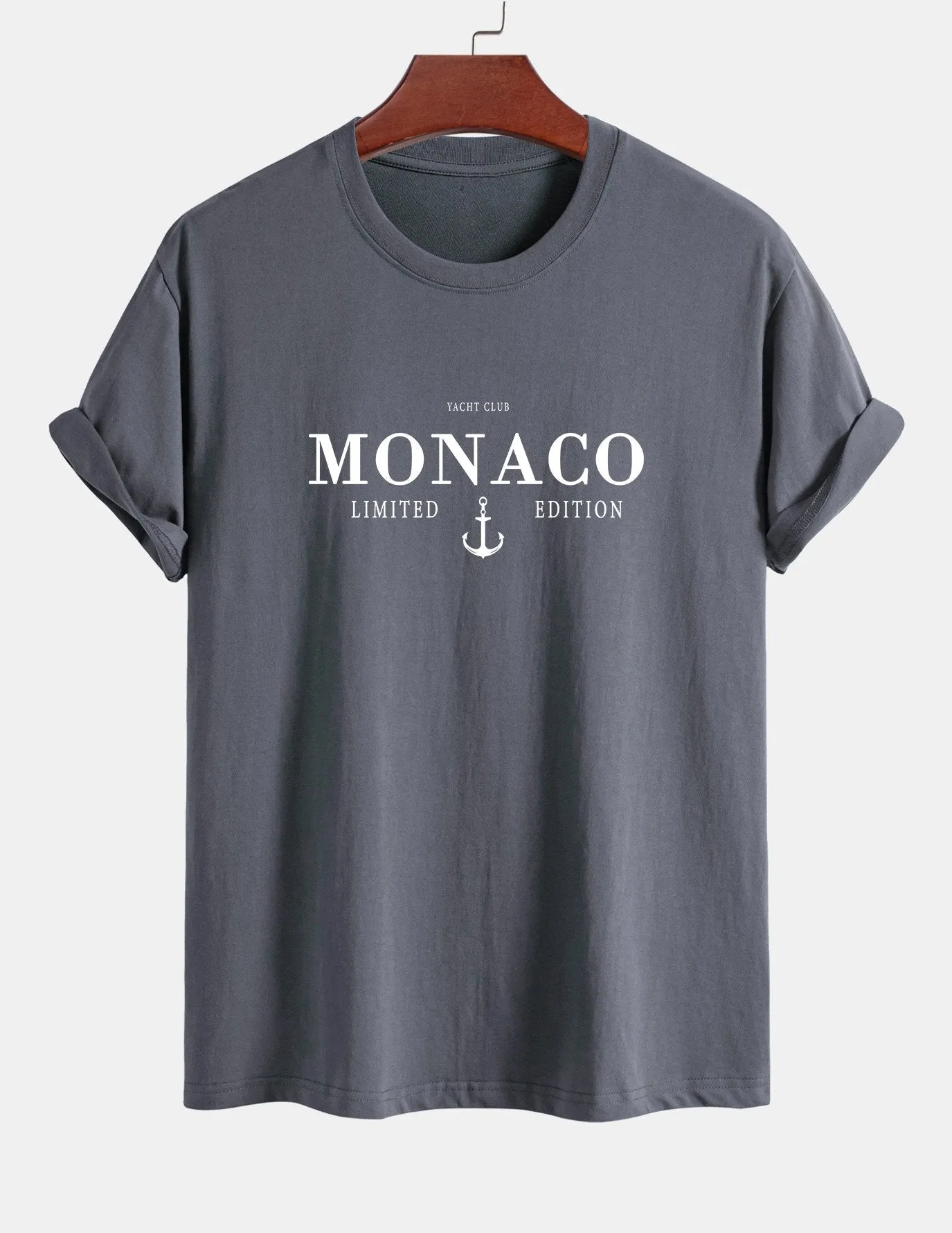 Regular Fit Monaco Slogan Cotton T-Shirt sold by Hoooyi product image thumbnail 5