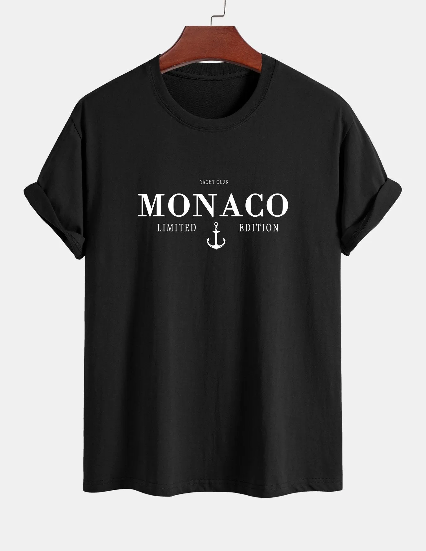 Regular Fit Monaco Slogan Cotton T-Shirt sold by Hoooyi product image thumbnail 2
