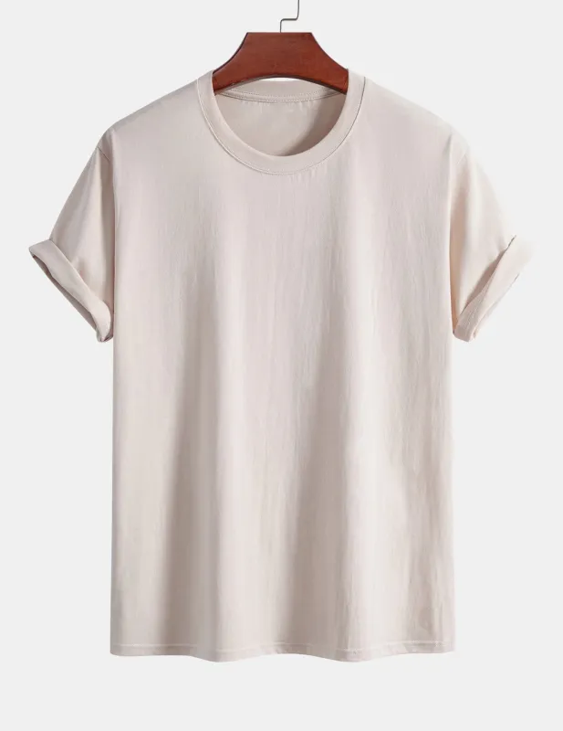 Basic Regular Fit Cotton T-Shirt sold by Hoooyi