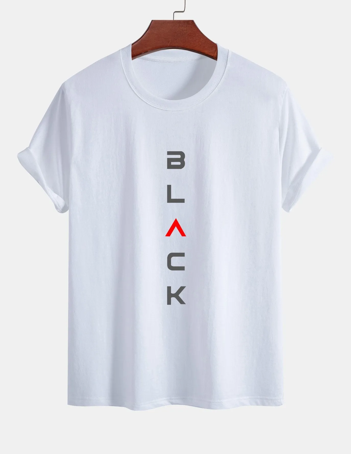 Regular Fit Black Print Cotton T-Shirt sold by Hoooyi product image thumbnail 2