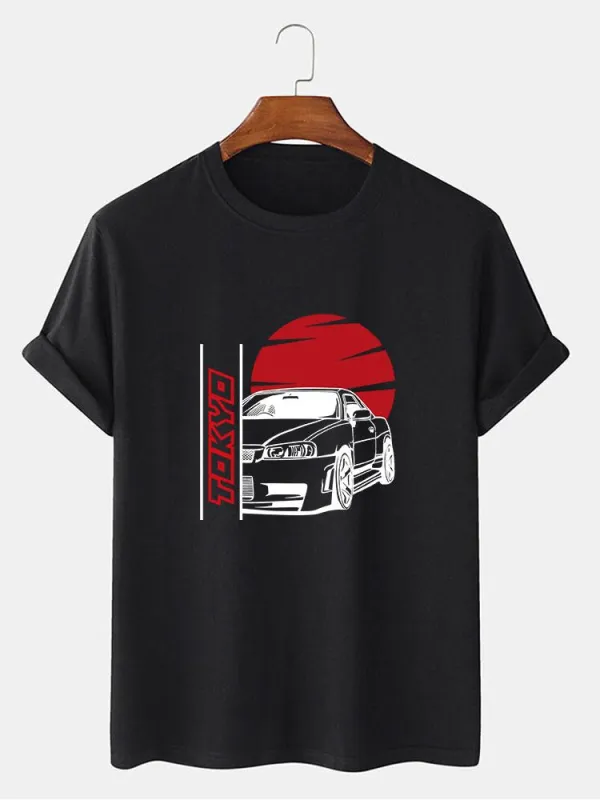 Tokyo Car Print T-Shirt sold by Hoooyi