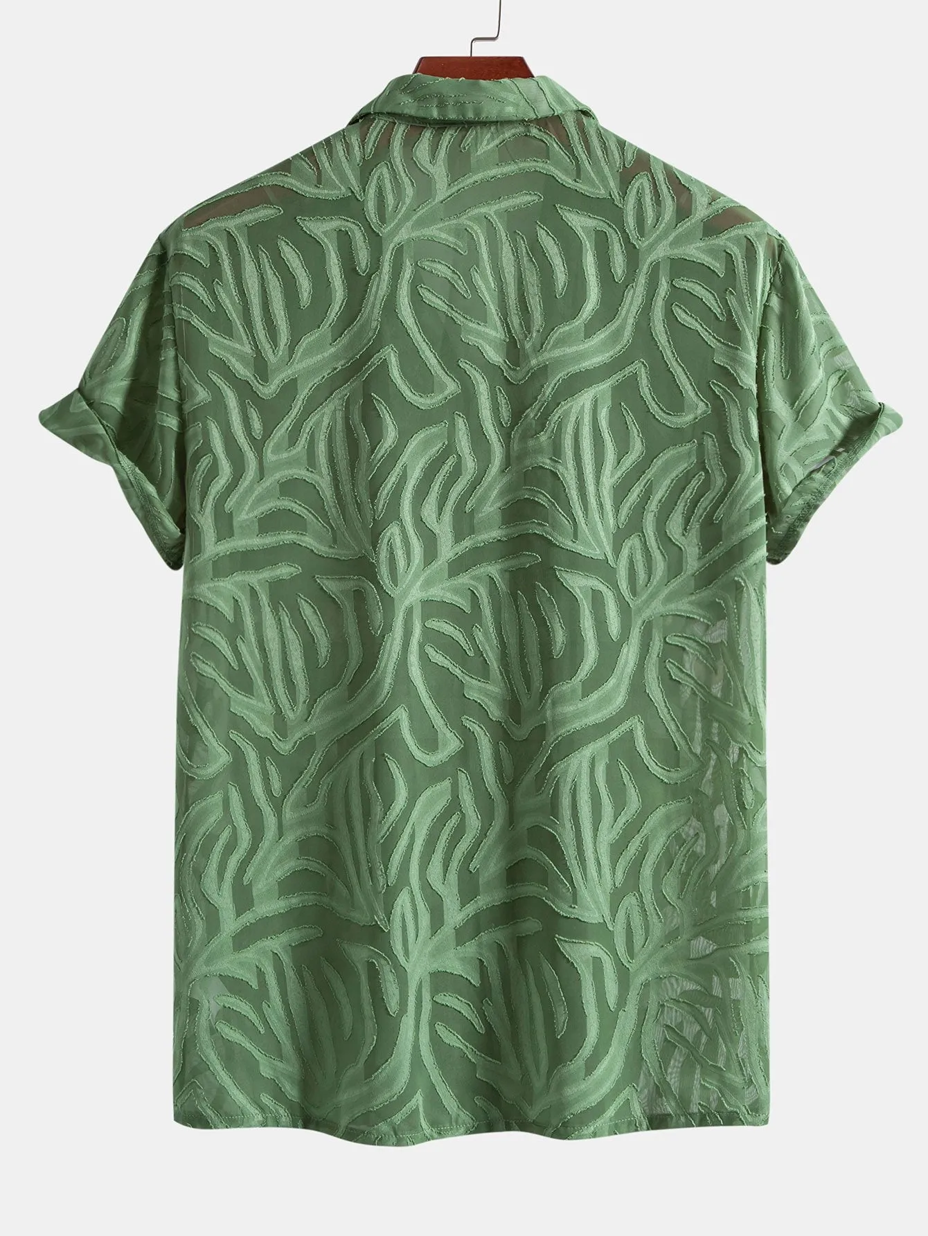 Jacquard Texture Cuban Shirt sold by Hoooyi product image thumbnail 3