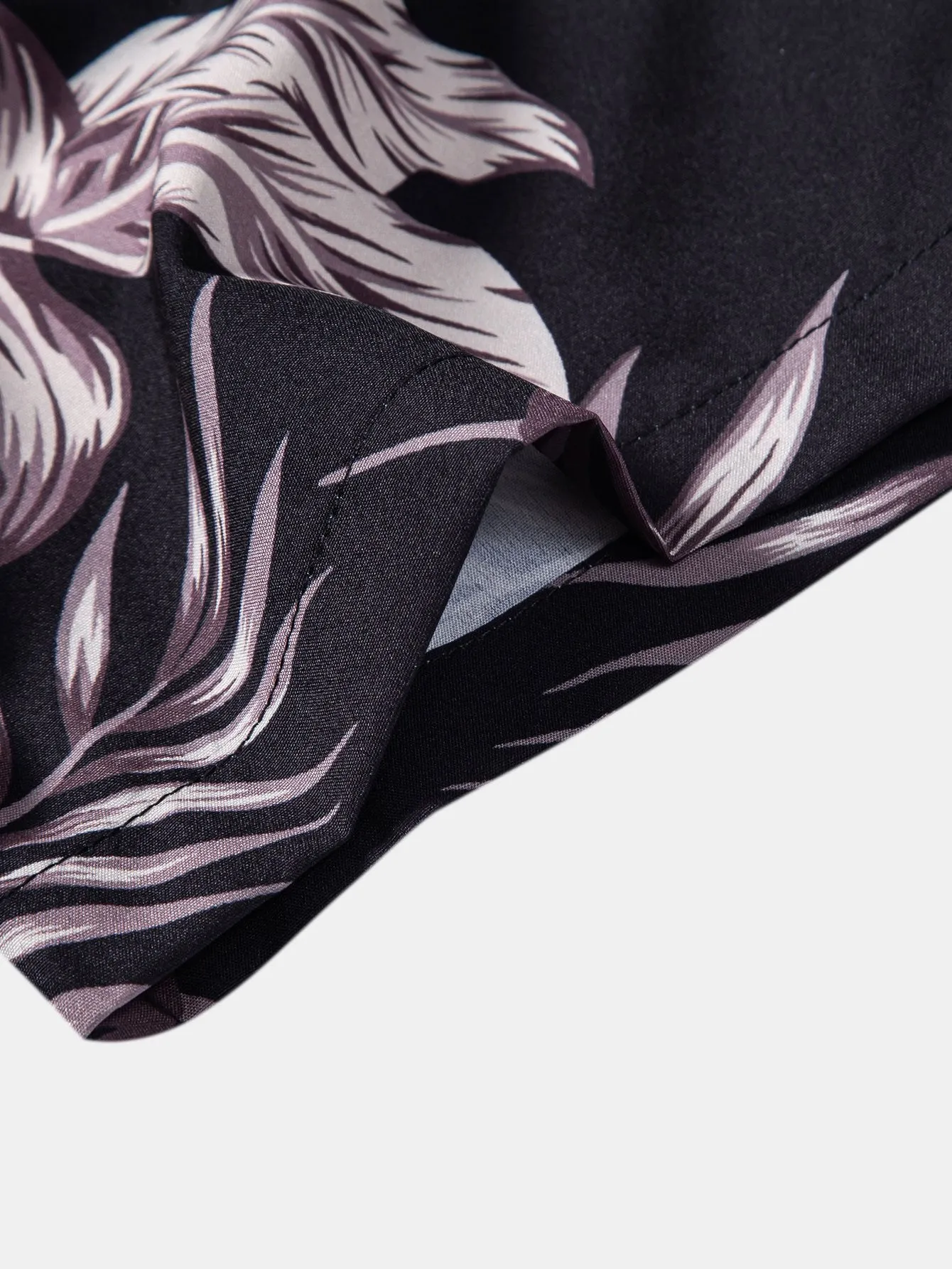 Leaf Print Button Up Shirt sold by Hoooyi product image thumbnail 5