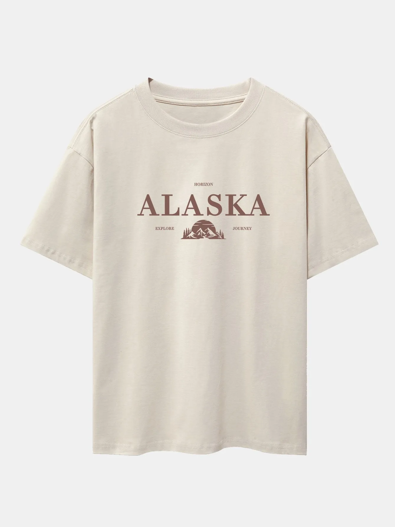 Alaska Slogan Print Drop Shoulder Oversize T-Shirt sold by Hoooyi product image thumbnail 2