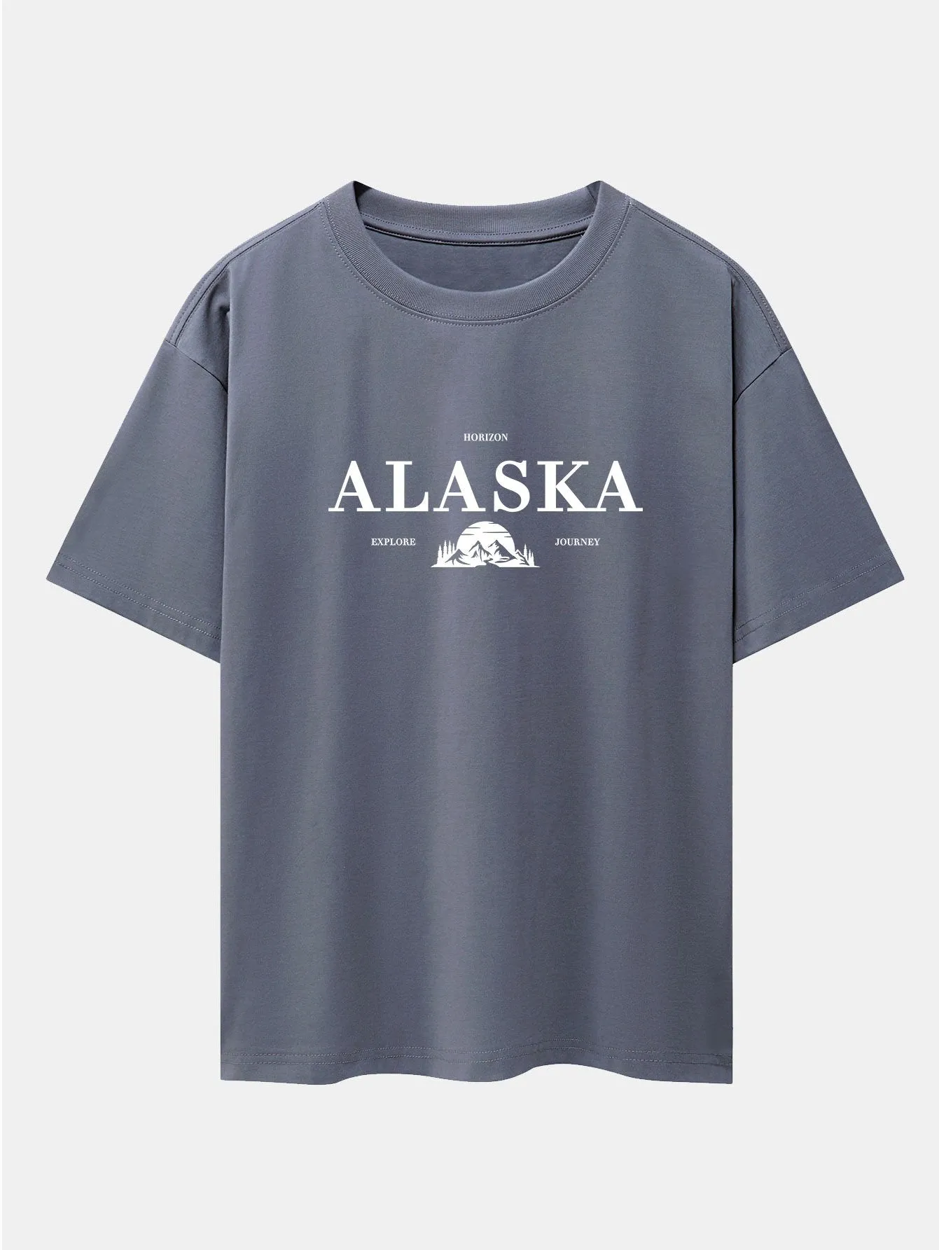 Alaska Slogan Print Drop Shoulder Oversize T-Shirt sold by Hoooyi product image thumbnail 5