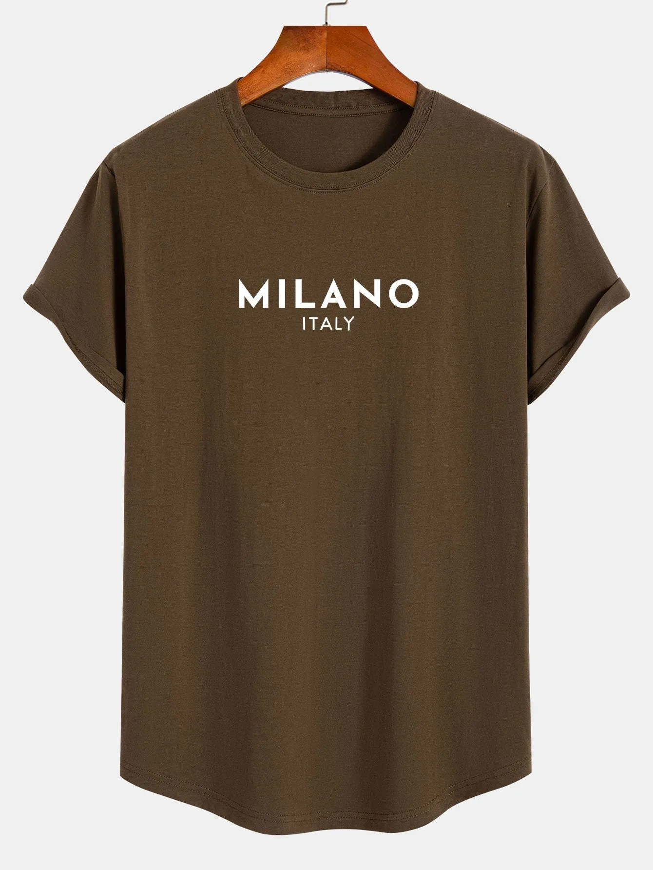 Milano Italy Print Cotton Arc Hem T-Shirt sold by Hoooyi product image thumbnail 4