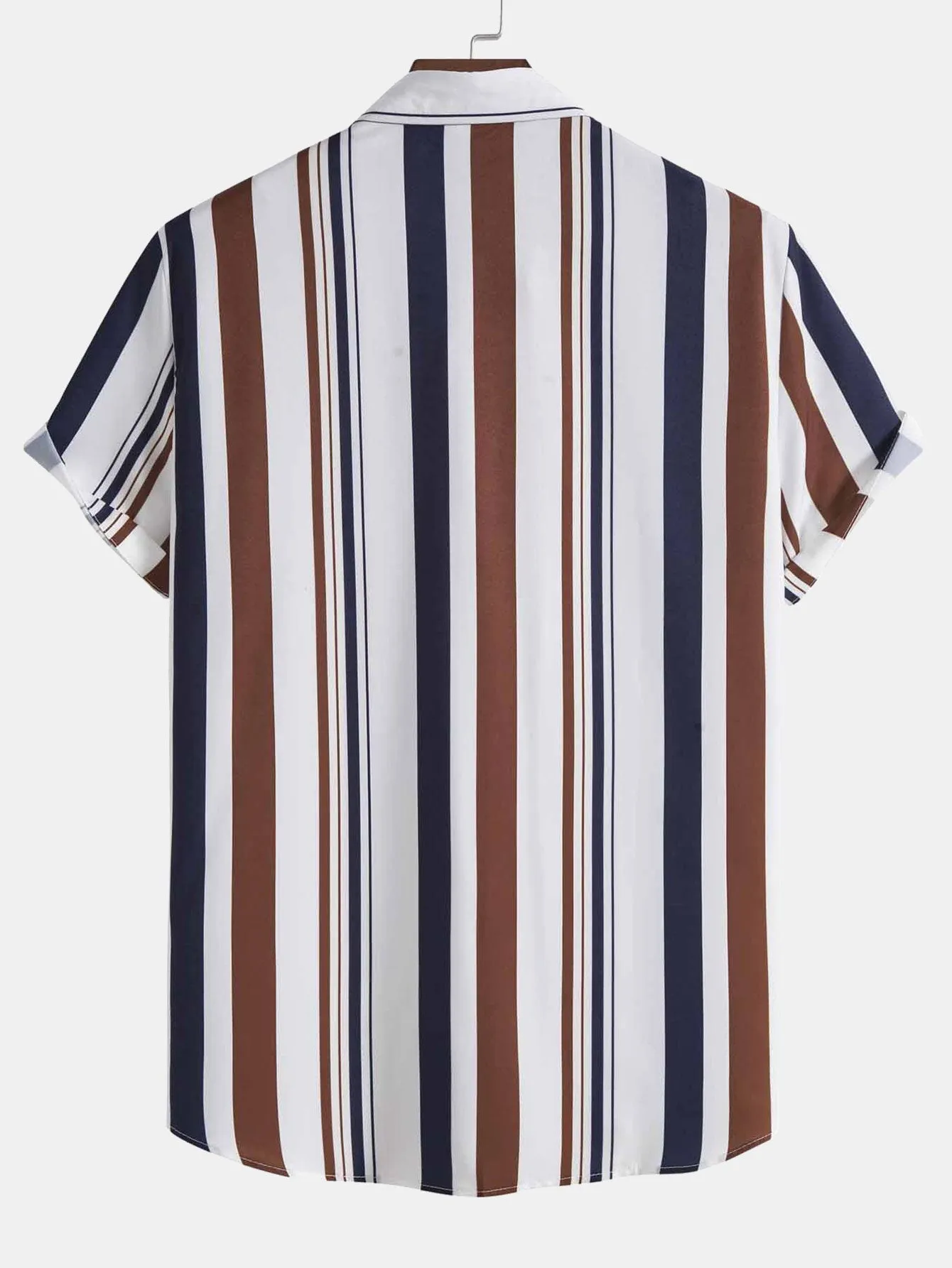 Colored Striped Print Shirt & Swim Shorts sold by Hoooyi product image thumbnail 3